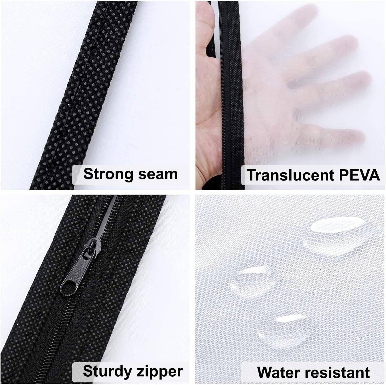 Garment Cover Clothes Protector Suit Bag for Storage Travel 5 x 40” + 5 x 47” Sturdy Full Zipper Store Dresses Suits Coats - Set of 10 : Everything Else