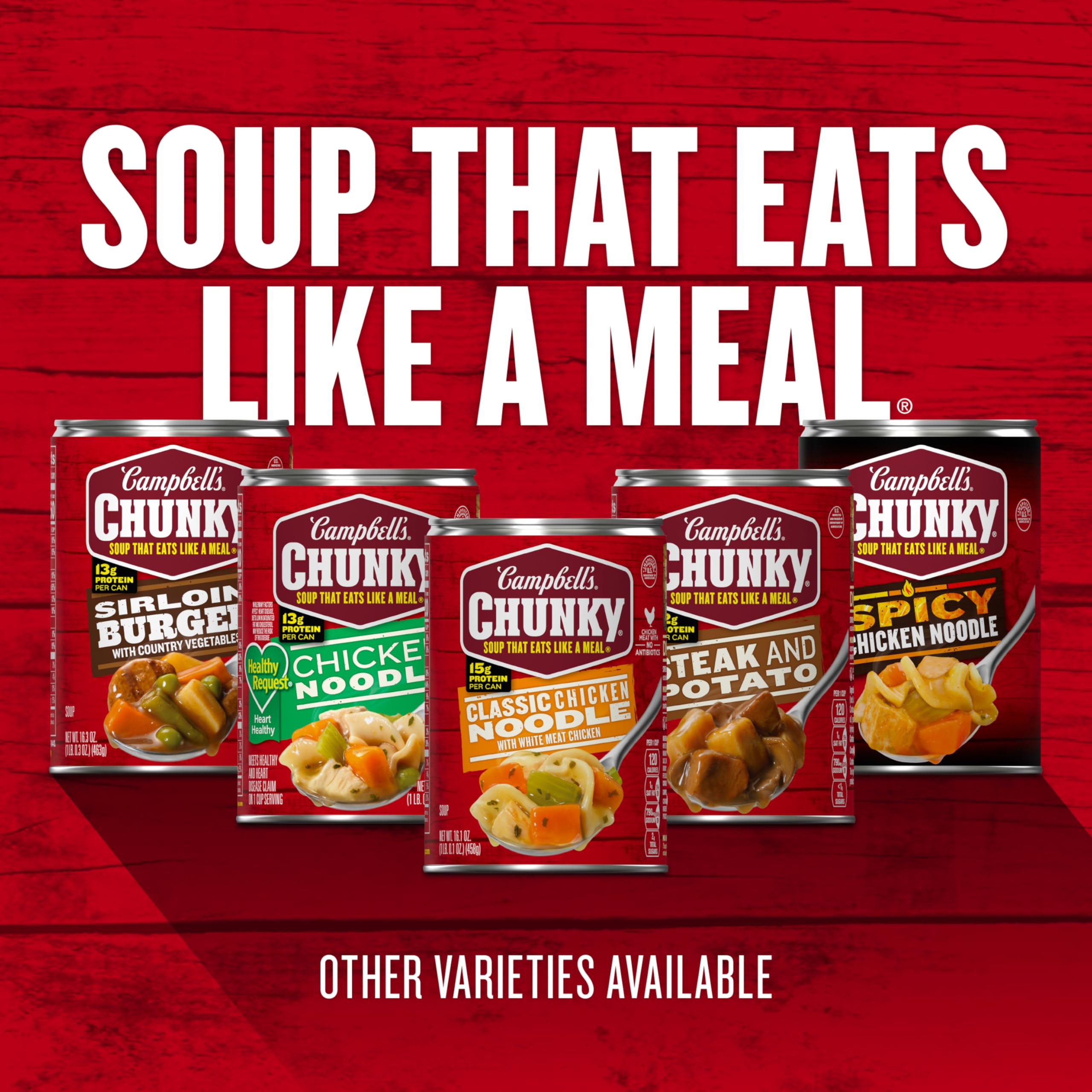 Campbell’s Chunky Soup, Jazzy Jambalaya with Chicken, Sausage and Ham Soup, 16.1 oz Can
