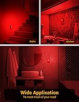 Vista 7 de Luz nocturna roja, JandCase Luz nocturna roja [paquete de 2], Luz nocturna LED de 0.3W con sensor de luz automático, lámpara nocturna enchufable