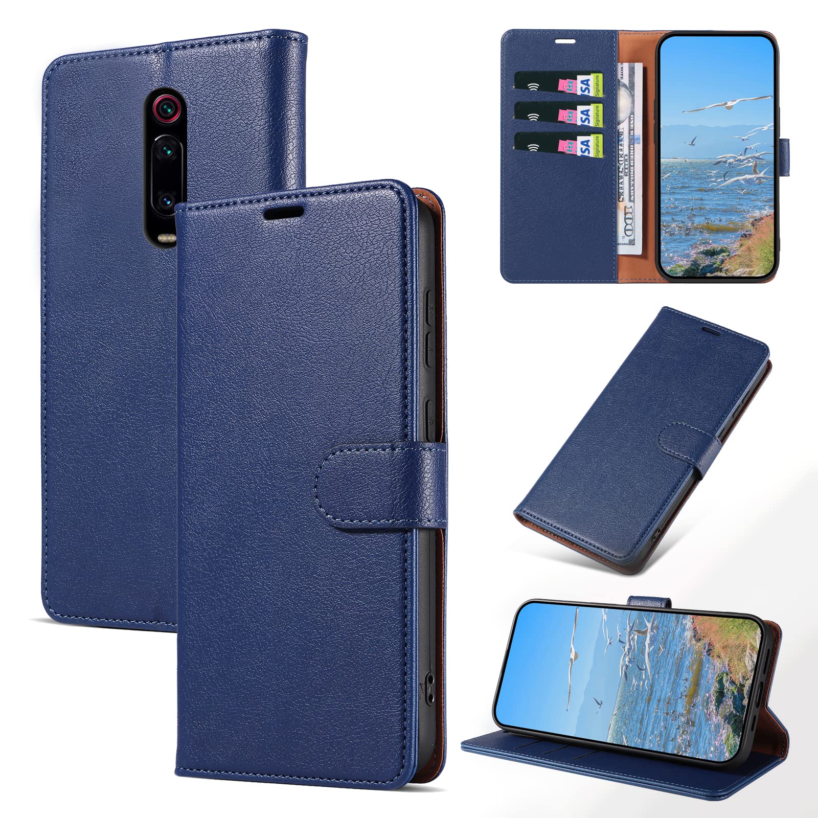 Custodia In Pelle Con Porta Carte Per Xiaomi Mi 9 Lite / Mi A3 Lite | Antiurto Con Chiusura Magnetica E Supporto - 2