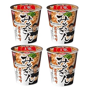 Amazon.co.jp: 【4個セット】 みそきん カップ麺 濃厚味噌