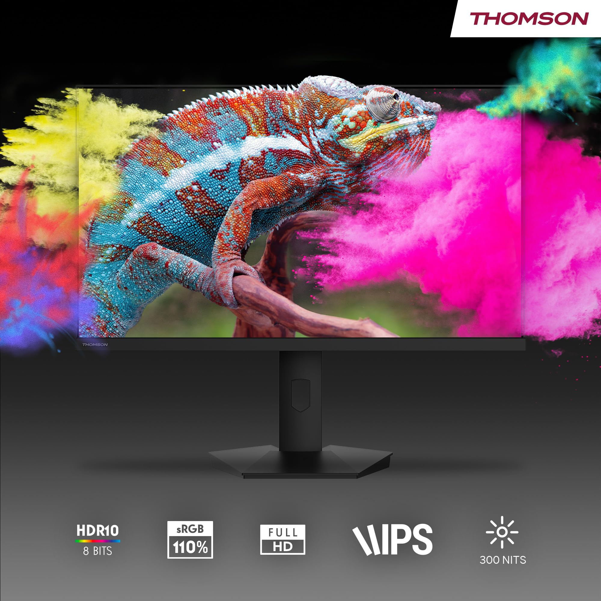 THOMSON 27 Pouces (69 cm) Moniteur Studio Business Full HD, Taux de rafraîchissement 120 Hz, HDMI, Montage VESA 75x75, Noir, M27FB5C15