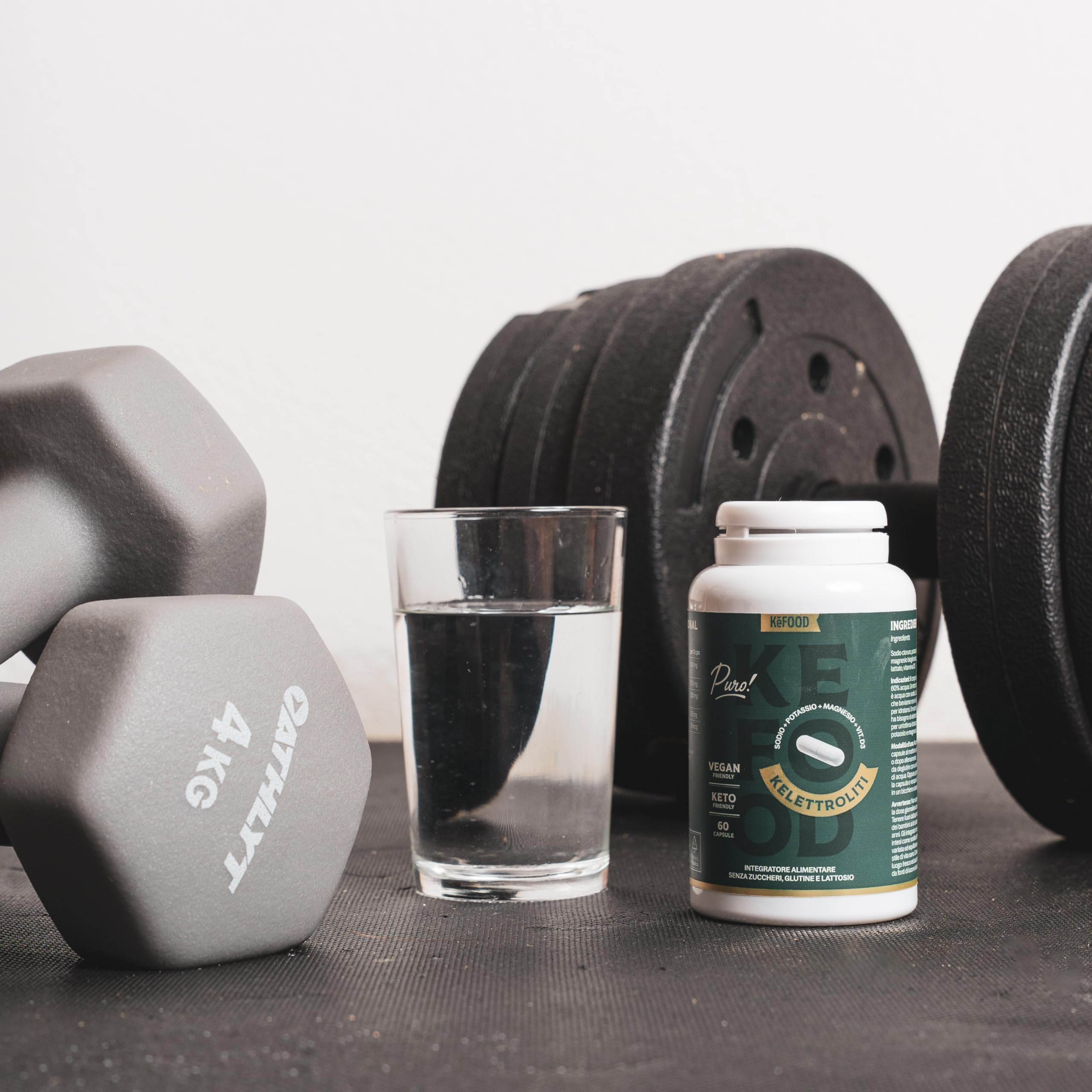 KeFood Bundle Elettroliti + Collagene Grass Fed | Magnesio, Potassio, Sodio + Vitamina C | Keto Low Carb | 60 Capsule + 500g