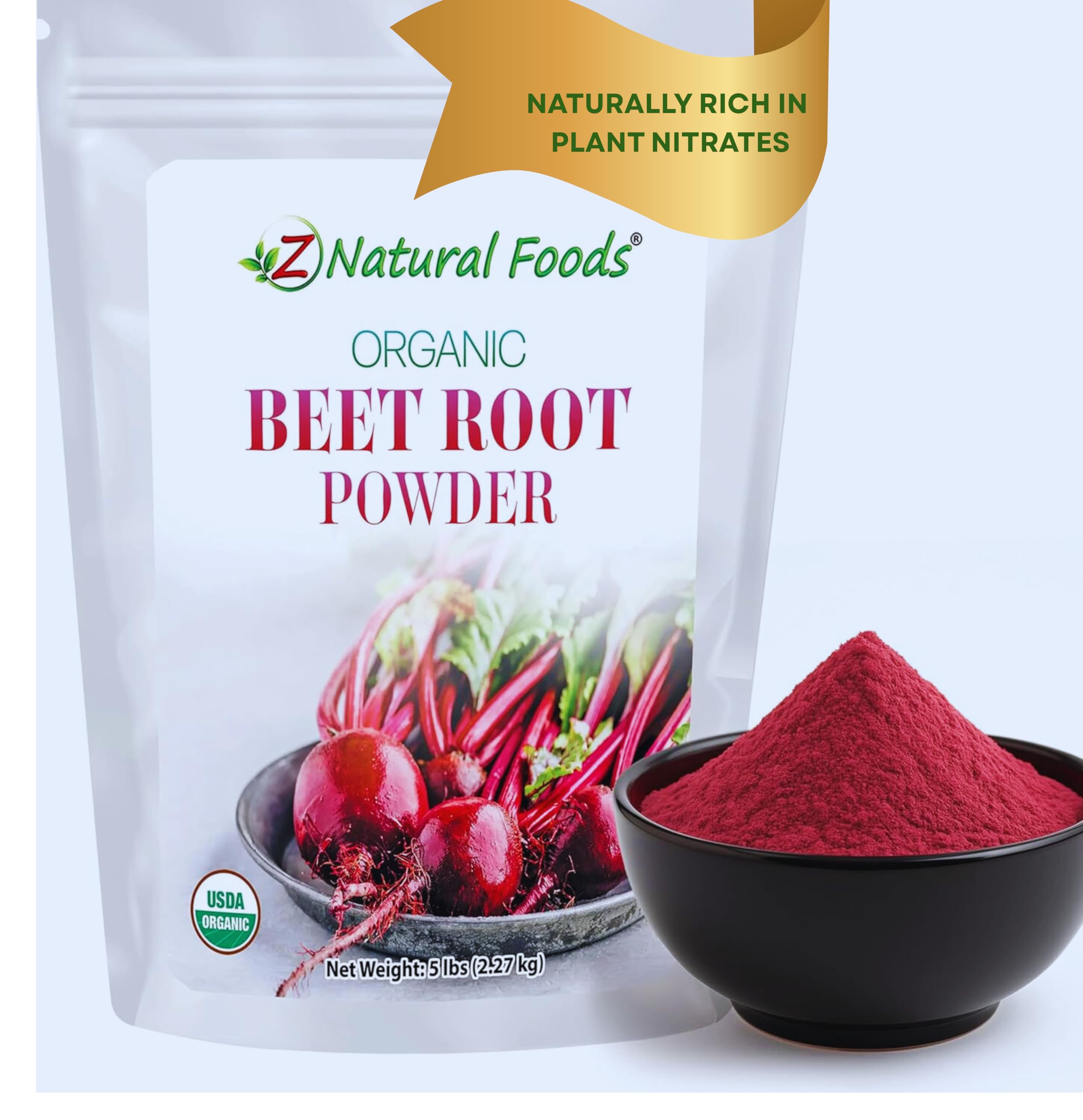 Z Natural Foods Organic Beet Root Powder - Vegan, Gluten Free, 80 oz