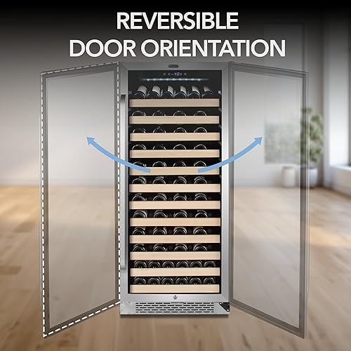 Miniatura 10 de Whynter BWR-1002SD 100 refrigerador incorporado o independiente de acero inoxidable de compresor de gran capacidad con estante para botellas