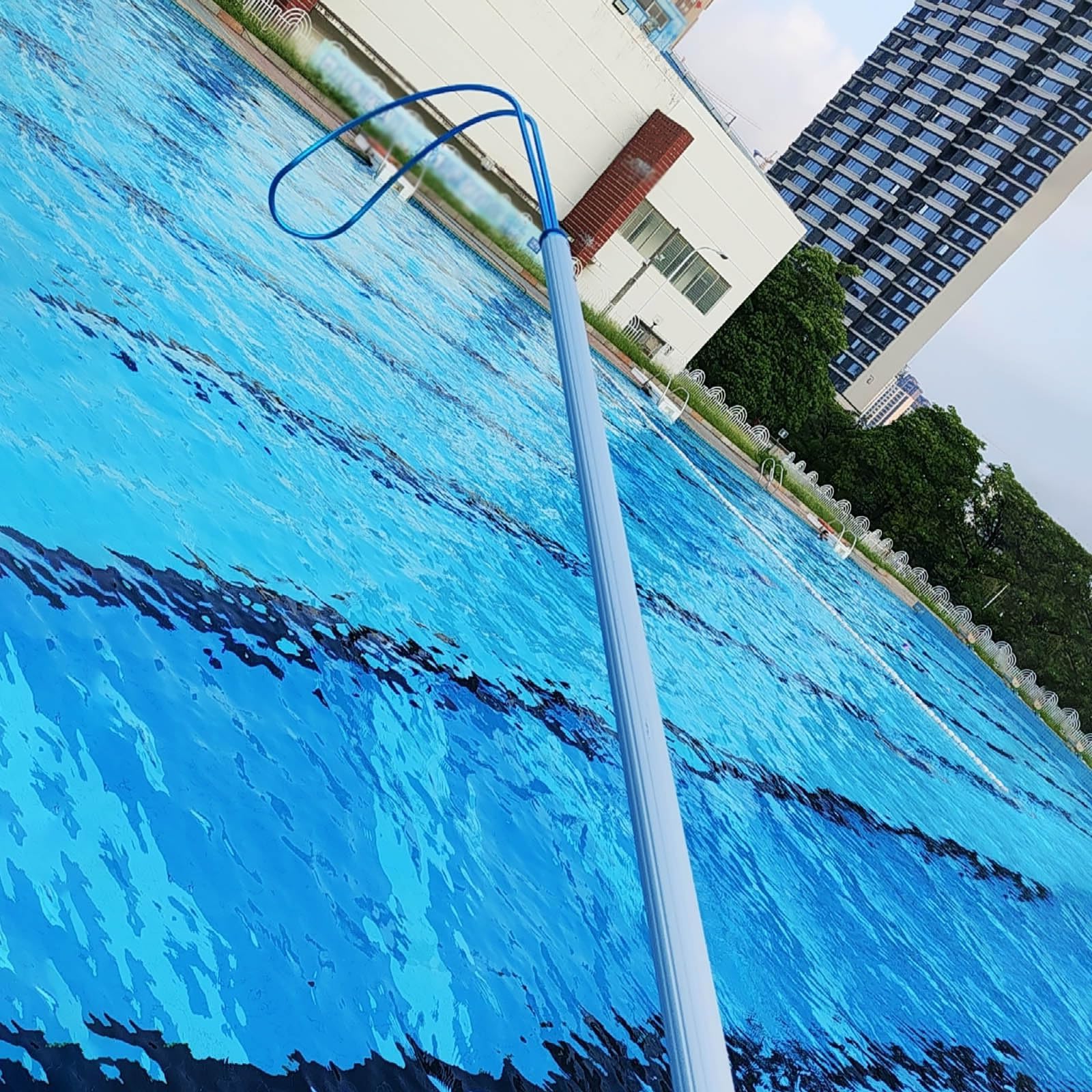 MSHGSKU Rescue Pool Pole,Adjustable 23ft Swimming Pool Rescue Pole with Heavy Duty Hook, Telescopic Safety Pole for Emergency Rescue, Aluminium Lifesaving Tool for Struggling Swimmers