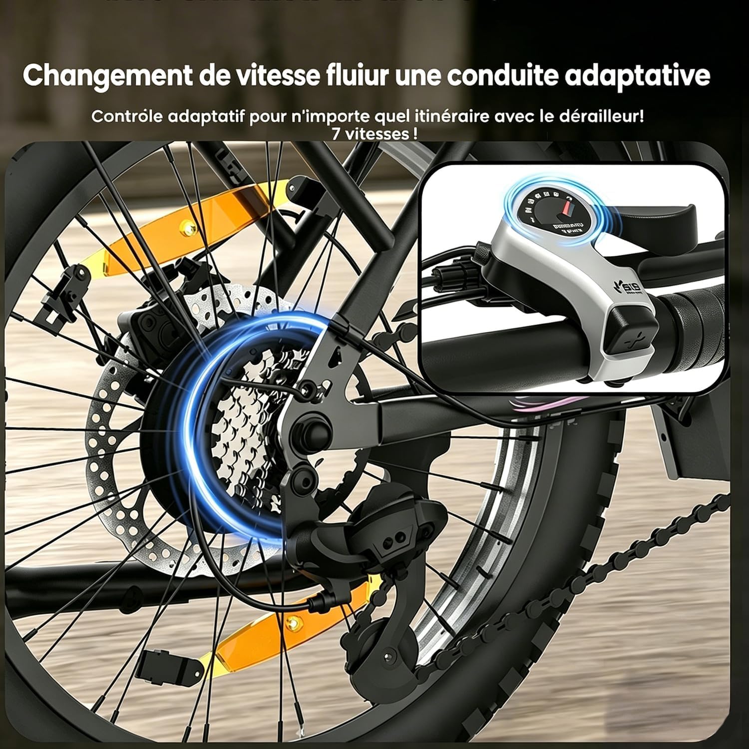 LE008 Vélo Électrique Pliable 20" 250W 36V 13Ah 25km/h Fatbike