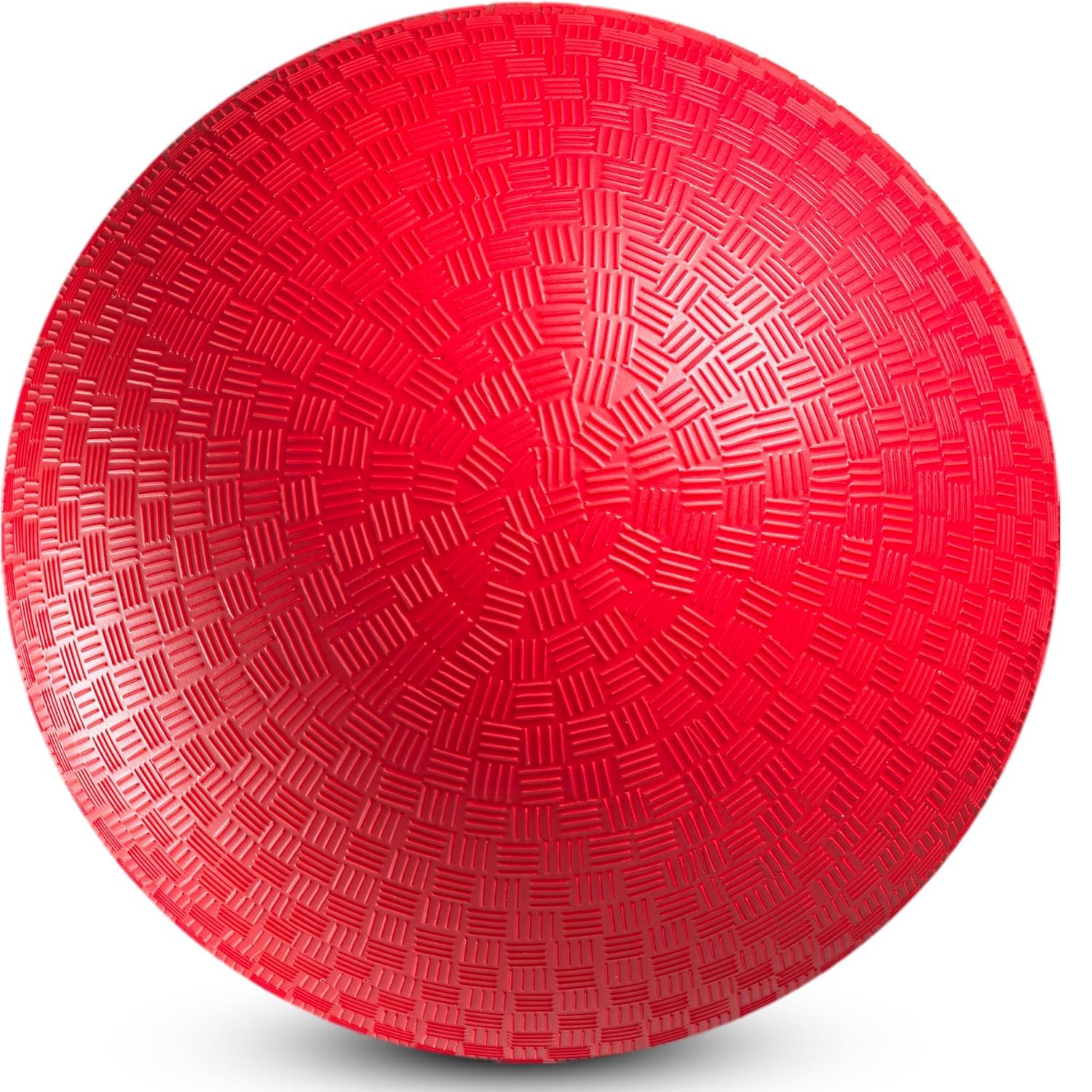 21 cm Red Playground Ball with Hand Pump for Kickball & Dodgeball
