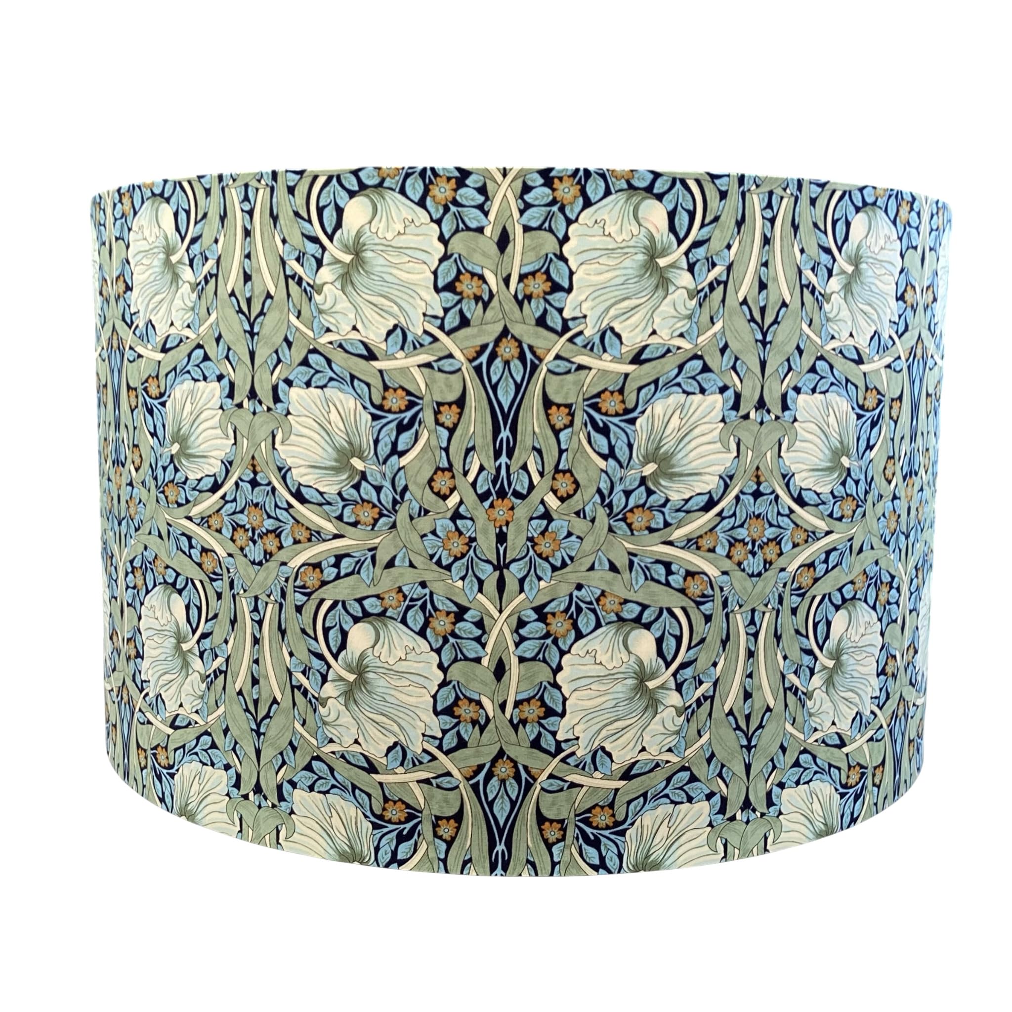 Handmade Lampshade William Morris Pimpernel Blue floral Art Nouveau (Table/Floor, Large (40cm Diameter))
