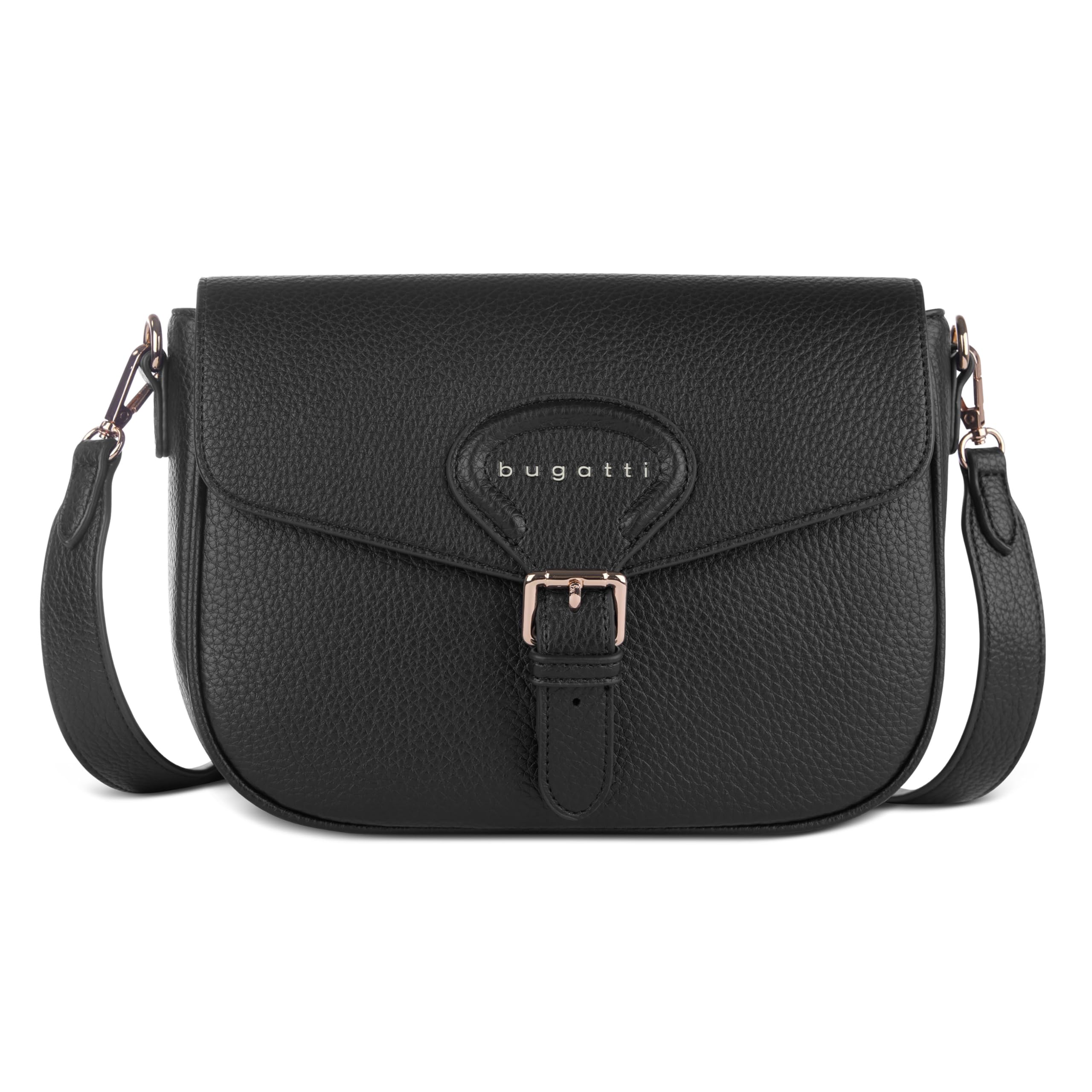 bugatti Elina Bolso bandolera para mujer, de piel sintética, bolso de mano en tamaño S o M para mujer