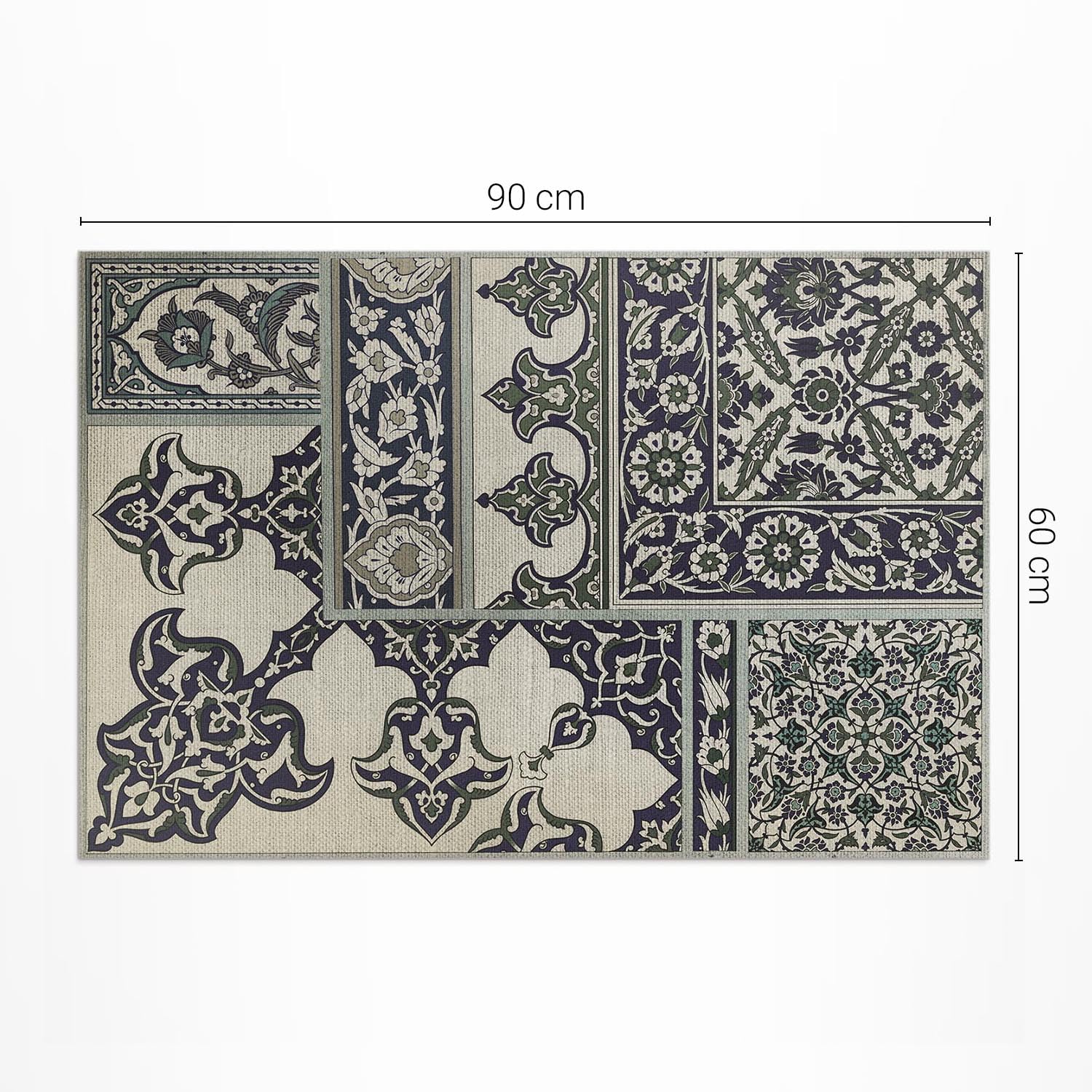 Outdoor Teppich 60x90 cm Wasserdichter Kunststoffteppich Rechteckig Ideal für Balkon Terrasse Garten für den Außenbereich Einfach zu Reinigen PVC - Patchwork – Autor Albert Racinet