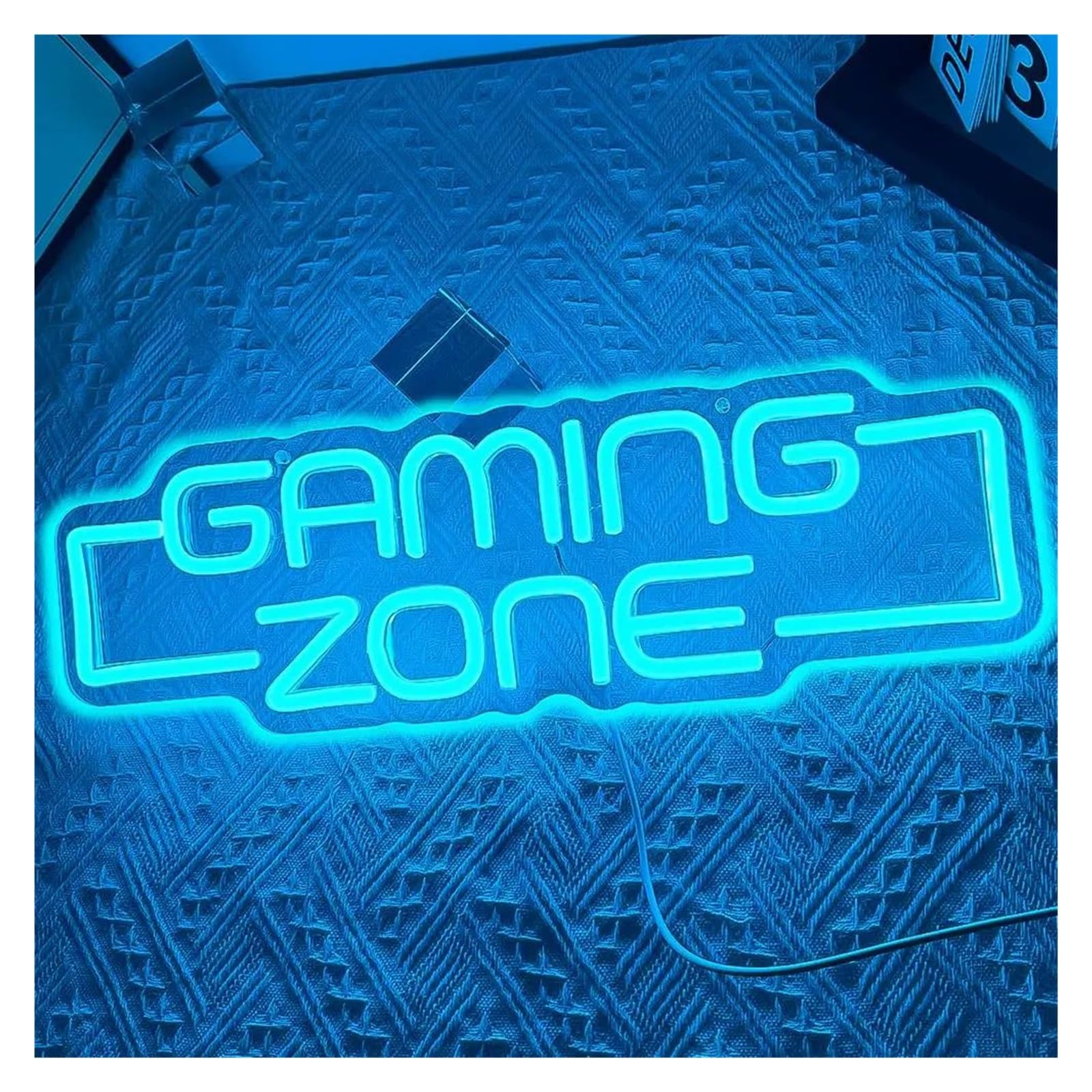 LED néon signe Gaming Zone Néon LED Lumière Dimmable Pour Les Adolescents Gamer Chambre Chambre Fête Décoration Murale Signe Lampe Lumineuse 16.7inx5.5in