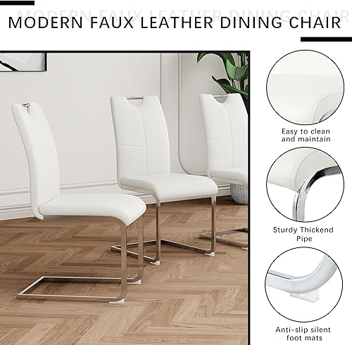 Miniatura 4 de Juego de comedor moderno de cristal de lujo de 7 piezas, juego de cena rectangular minimalista grande para 6, juego de mesa de cocina de vidrio