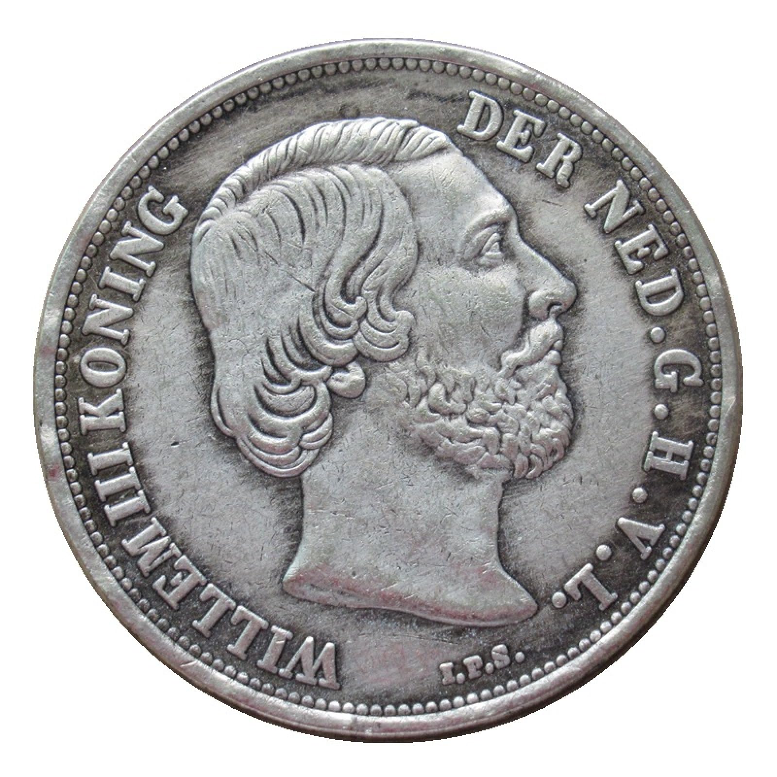 Wlzqelvcf Dutch 1 Guilder 1860 Replica Commemorative Coin