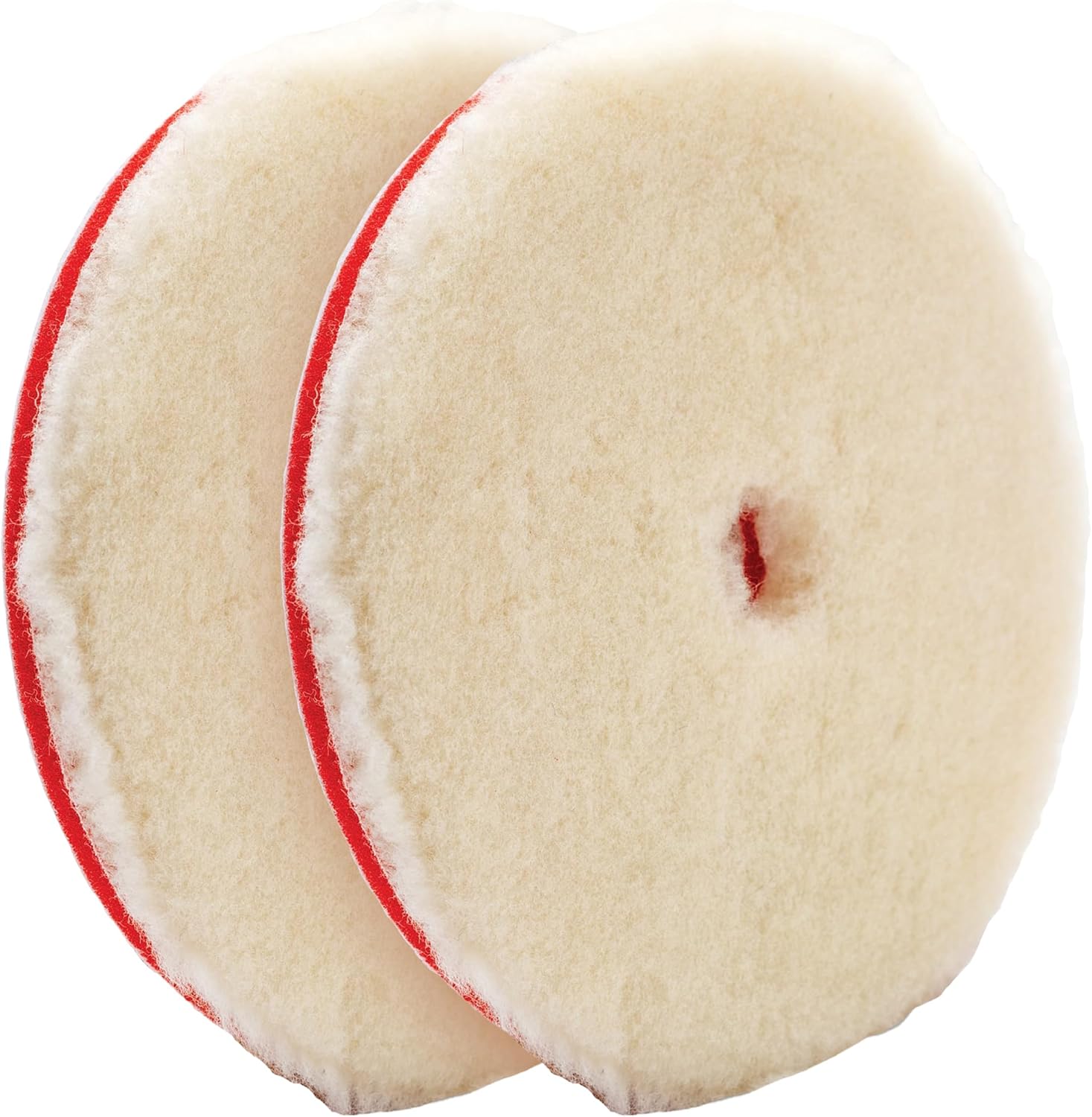 Griot's Garage BOSS Knitted Wool Pads for Car Detailing, Polishing and Paint Correction, Buffing Pads Compatible with BOSS Creams, 6.5”, Set of 2