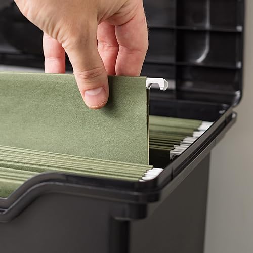 Miniatura 6 de IRIS USA - Caja de archivos de plástico para oficina, color negro.