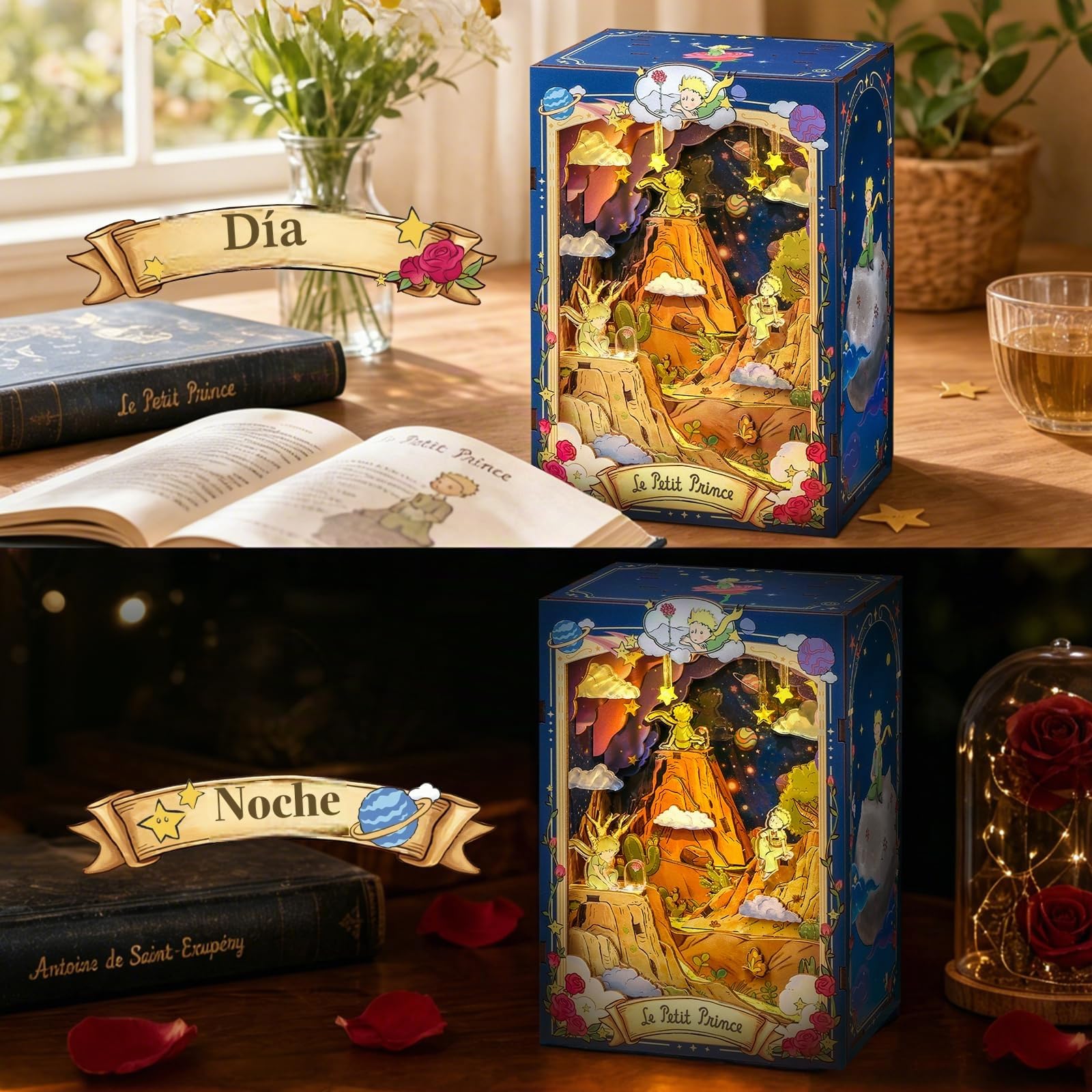 CUTEBEE Kit Book Nook El Principito – Maquetas para Construir Adultos