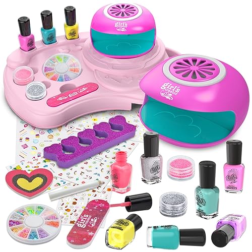 Miniatura 9 de Amagoing Juego de esmaltes de uñas para niñas de 7 a 12 años, kit de estudio de arte de uñas para niños, esmalte de uñas no tóxico de secado rápido,