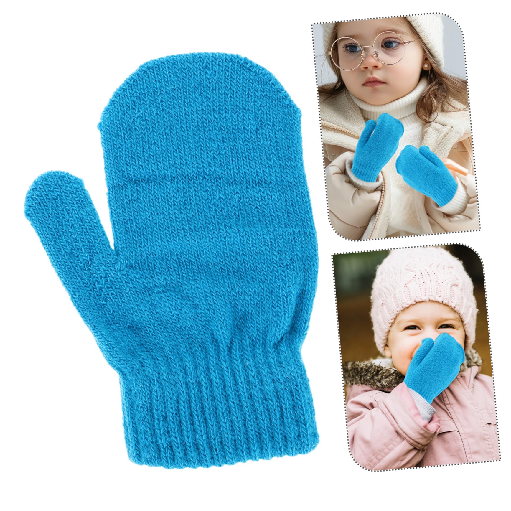 MOLUCKFU Warm Knitted Gloves Baby Winter Mittens Toddler Winter Gloves Boys and Girls Warm Mittens