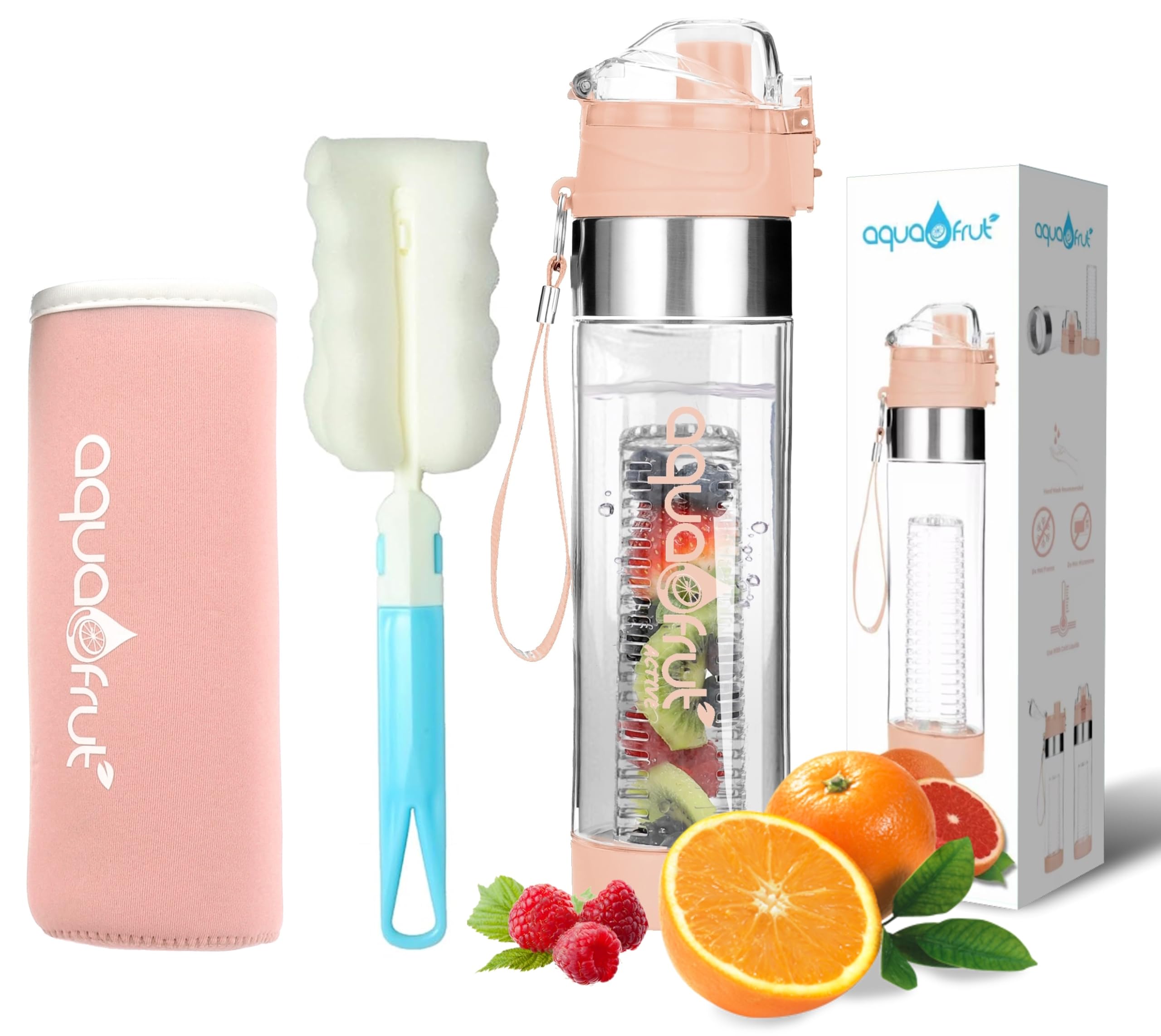 Amazon.com: NEW AquaFrut Bottom Loading Fruit Infuser Water Bottle