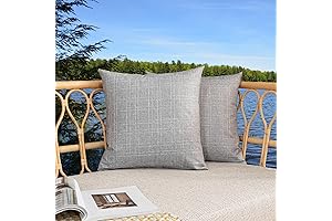 Kevin Textile Outdoor Waterproof Throw Pillow Covers 24x24 Inch Grey