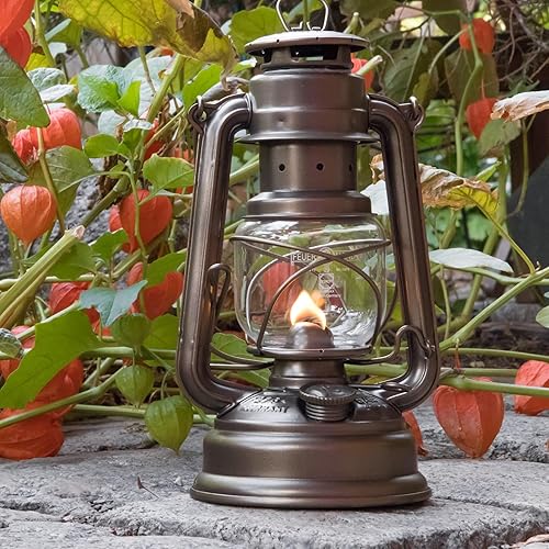 Miniatura 2 de Feuerhand Linterna de combustible de queroseno para exteriores, fabricada en Alemania, resistente a la intemperie, para bebé, especial 276, lámpara