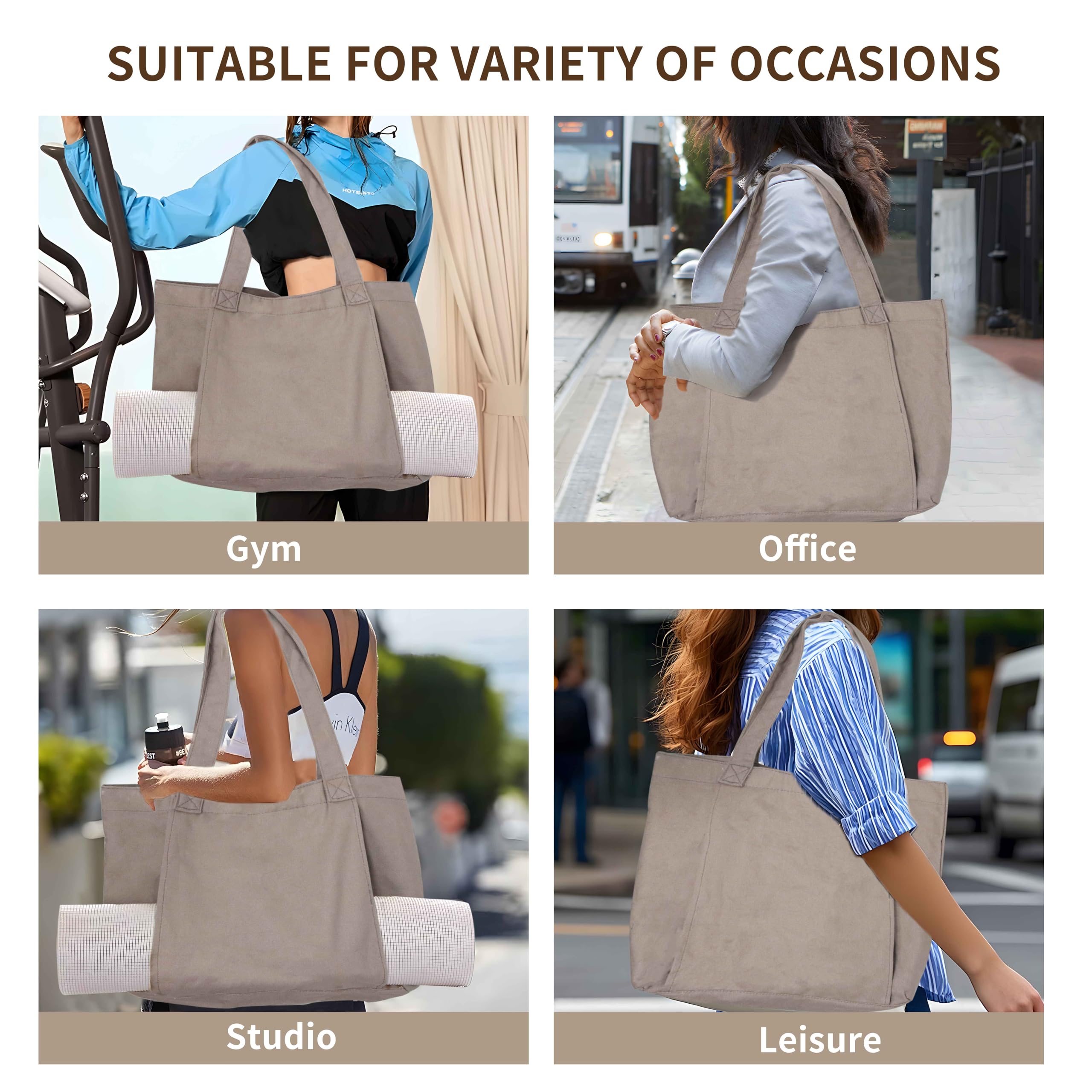 Borsa Yoga, Yoga Bag, Mat Storage, Sacca per Tappetino, Porta Tappetino, Pilates Mat Bag in Tela Resistente All'Acqua con Cerniera per Allenamento