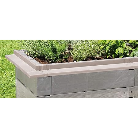 Juwel Schneckenkanten für Hochbeet Timber (6 Bausteine, Schneckenabwehr, für eine 3,6 m Umrandung, Farbe nordic wood, lückenlose Schnecken-Abwehr) 20448