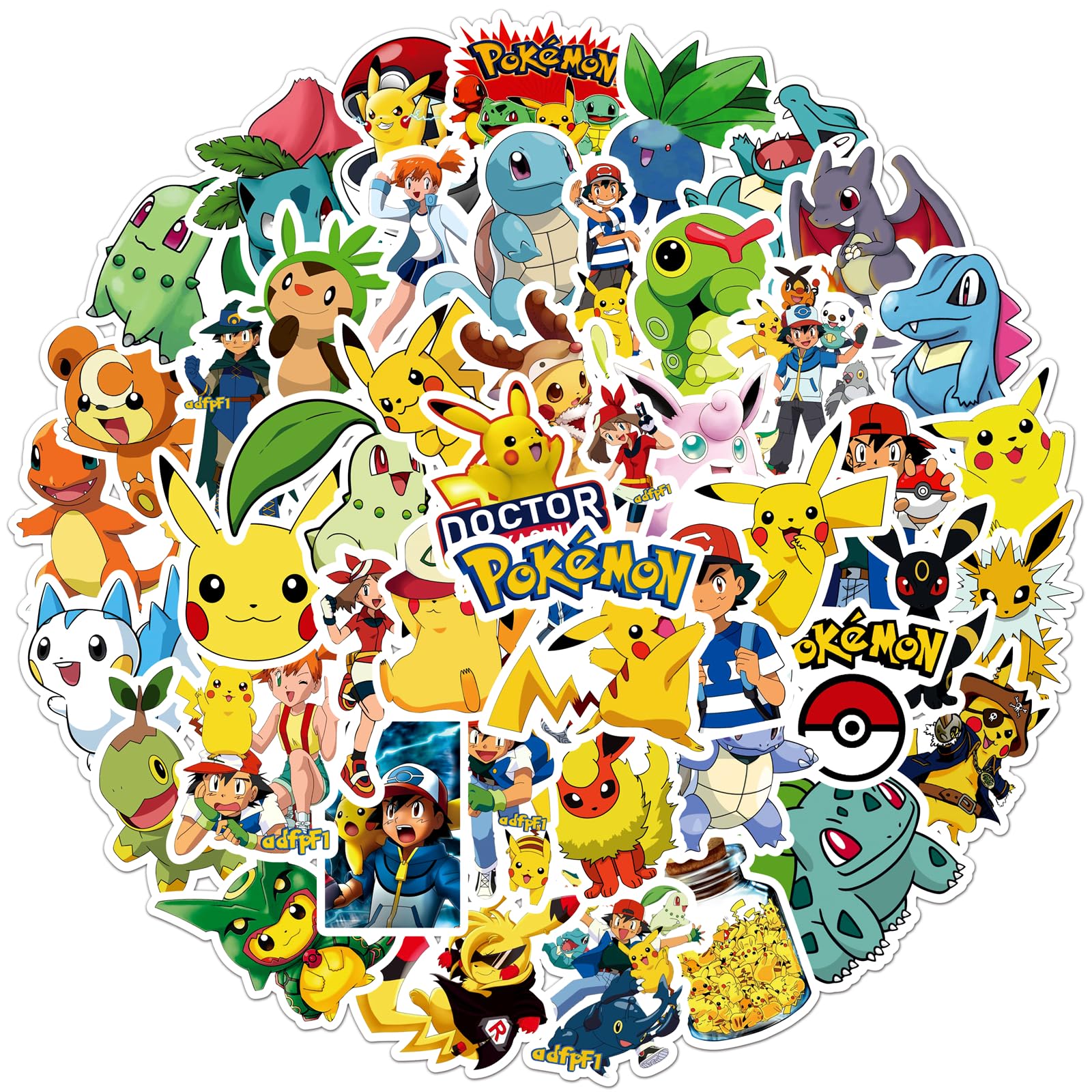 50PCS Cartoon Monster Stickers Waterproof & Durable Cute Decals for Perfect for Laptops, Phones, Skateboards, Luggage,Assorted Funny for Gifts, Party Favors.