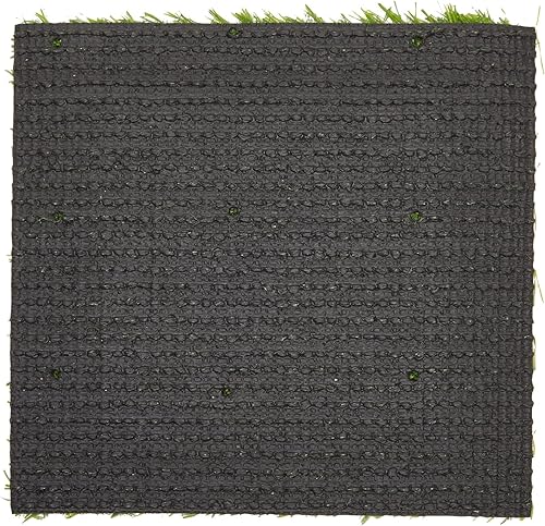 Miniatura 7 de Juvale Azulejos de césped artificial, paquete de 4, 12 x 12 pulgadas, 0.25 pulgadas de grosor, color verde, respaldo de agarre, textura suave como
