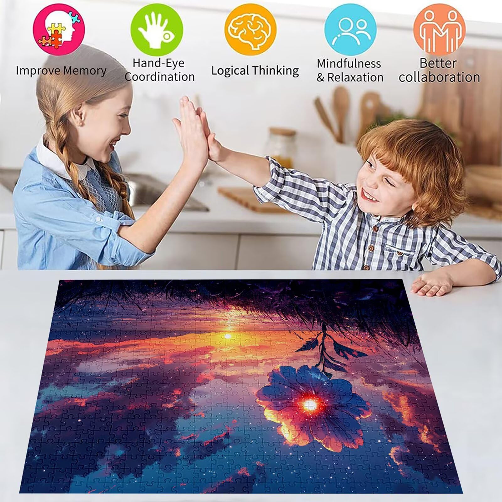 Puzzle 3000 elementów plaża puzzle dla dorosłych kwiaty 122 x 81 cm unikalne rzemiosło klasyczne 3D drewniana układanka do rodzinnych gier biznesowych, układanka do samodzielnego wykonania nawet do