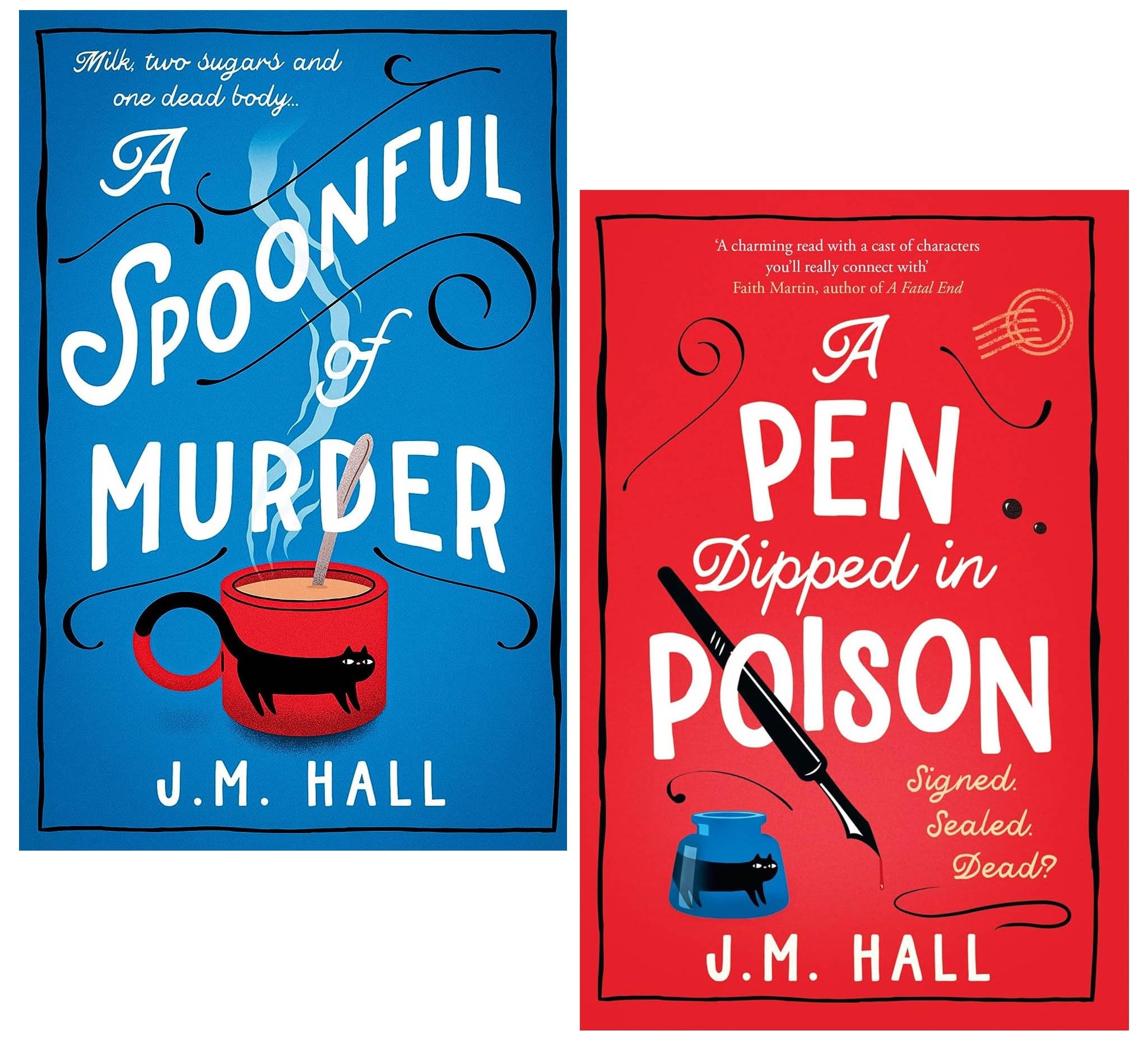 J.M Hall 2 Books Collection Set (A Spoonful of Murder & A Pen Dipped in Poison)