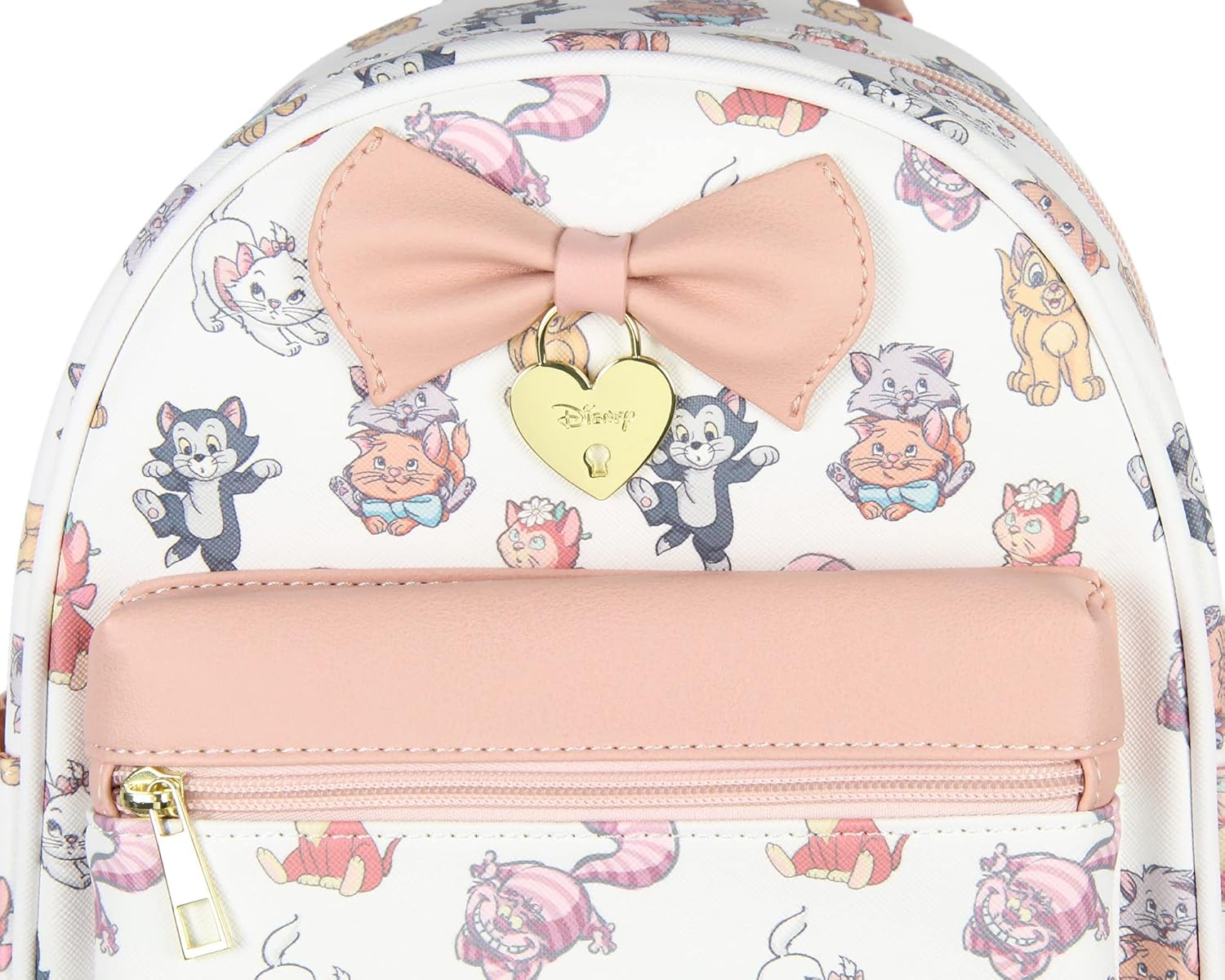 Disney Cats Saffiano Faux Leather Tote Bag Mini Backpack - Image 6