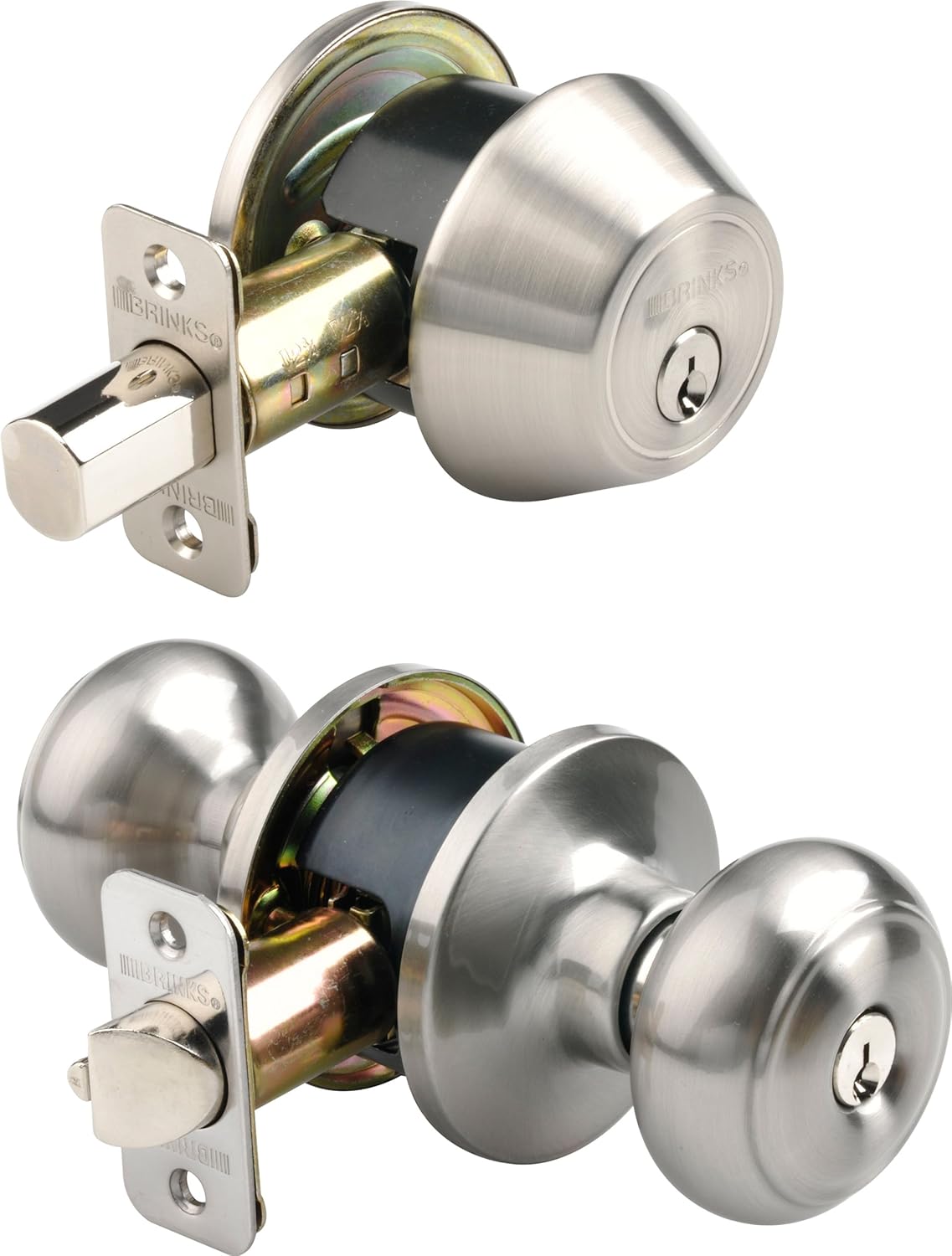 Brinks 2753119 Southern Style Keyed Alike Door Knob and Deadbolt Combo