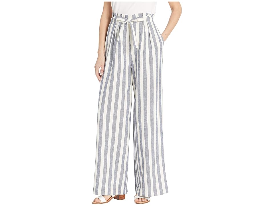 

BCBGMAXAZRIA High-Waisted Stripe Pants (Gardenia Combo) Women's Casual Pants, Multi