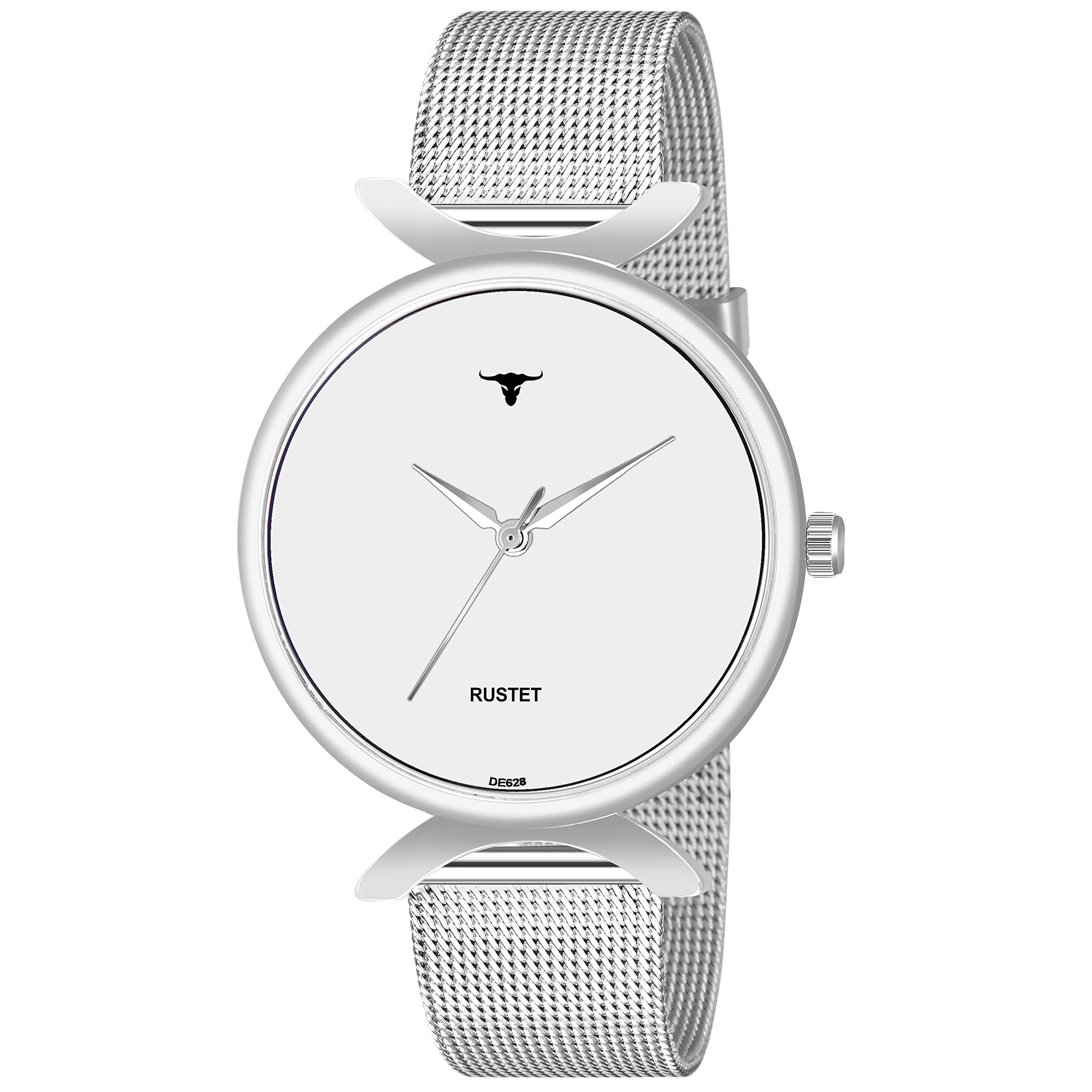 RUSTET Analogue Girls & Womens Watch (White Dial Silver Colored Strap,LD22) (Silver) (B0C171QCGM) Amazon Price History, Amazon Price Tracker