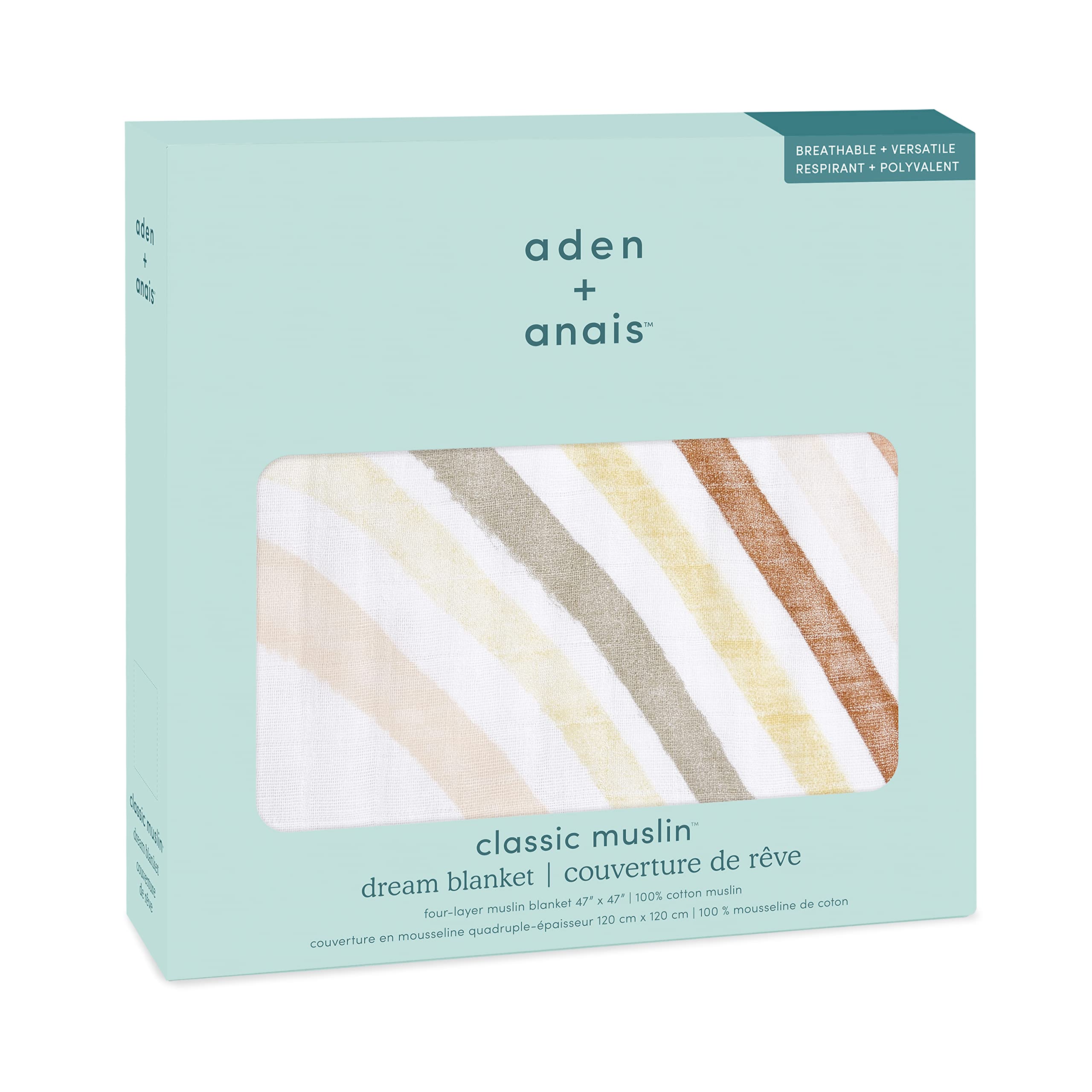 aden + anais™ Dream Blanket Baumwoll-Musselin-Decke Keep risisng-Rising Rainbow