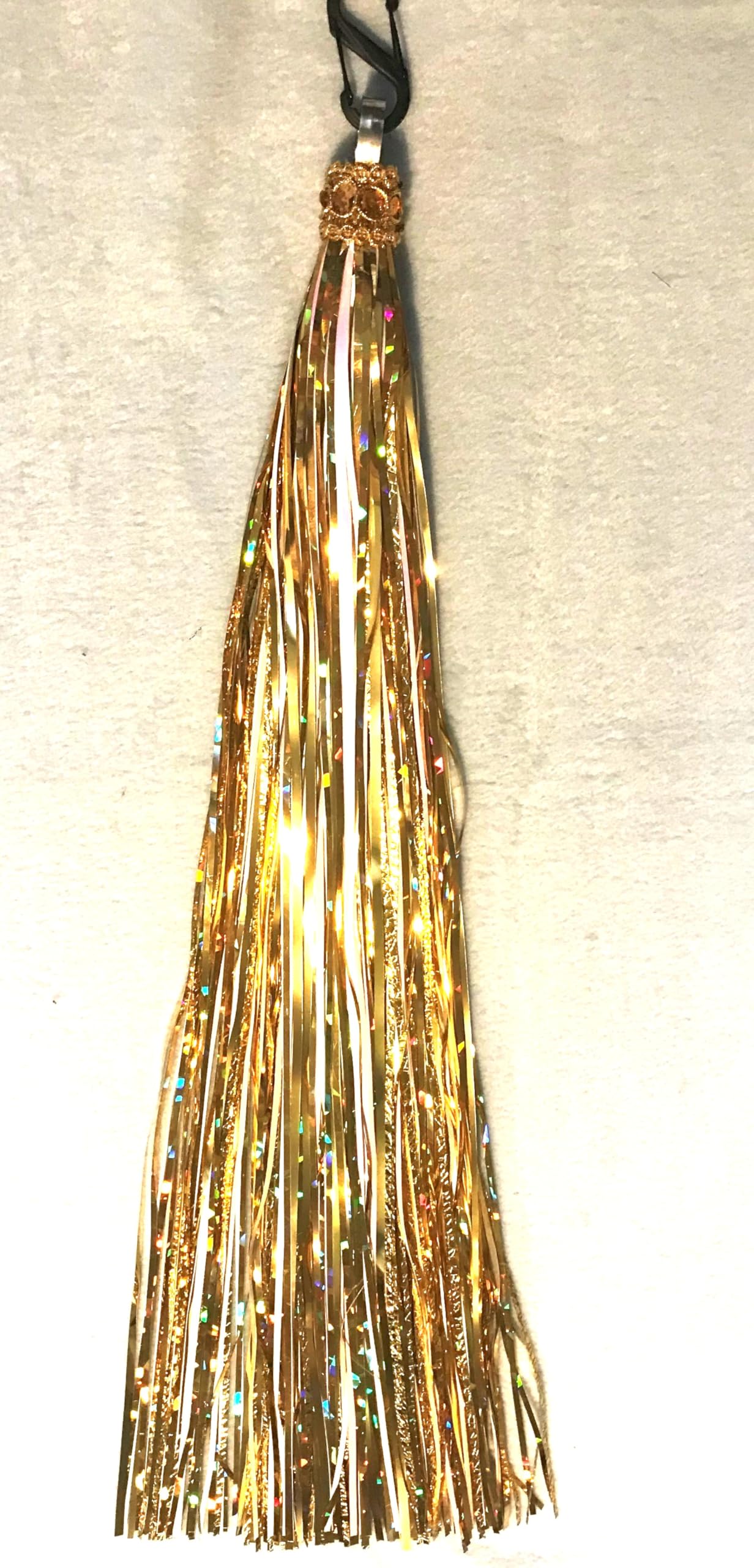 Tambourine Tassel Golden Anointing-Pandereta Borla Unción Dorada