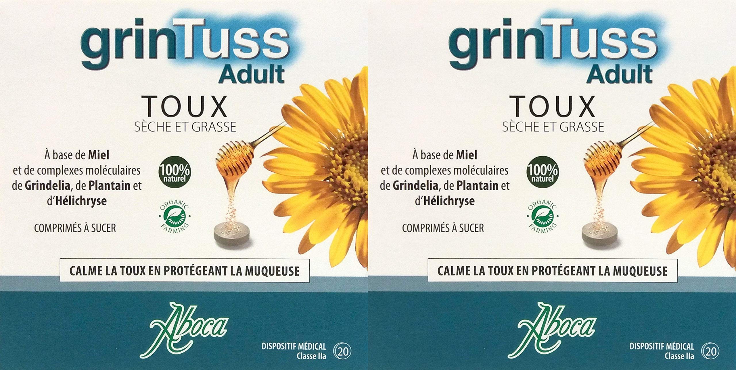 Aboca GrinTuss 20 Sugar Tablets Pack of 2