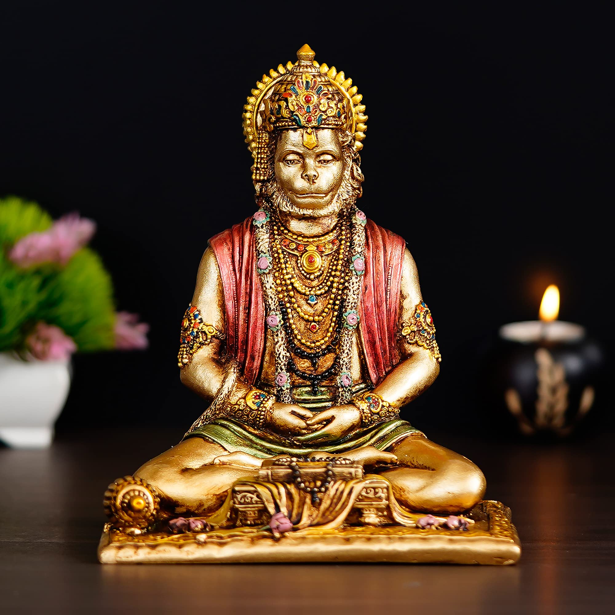 Buy 8" Large Bronze Lord Hanuman Ji Murti for Pooja Room I Home Temple