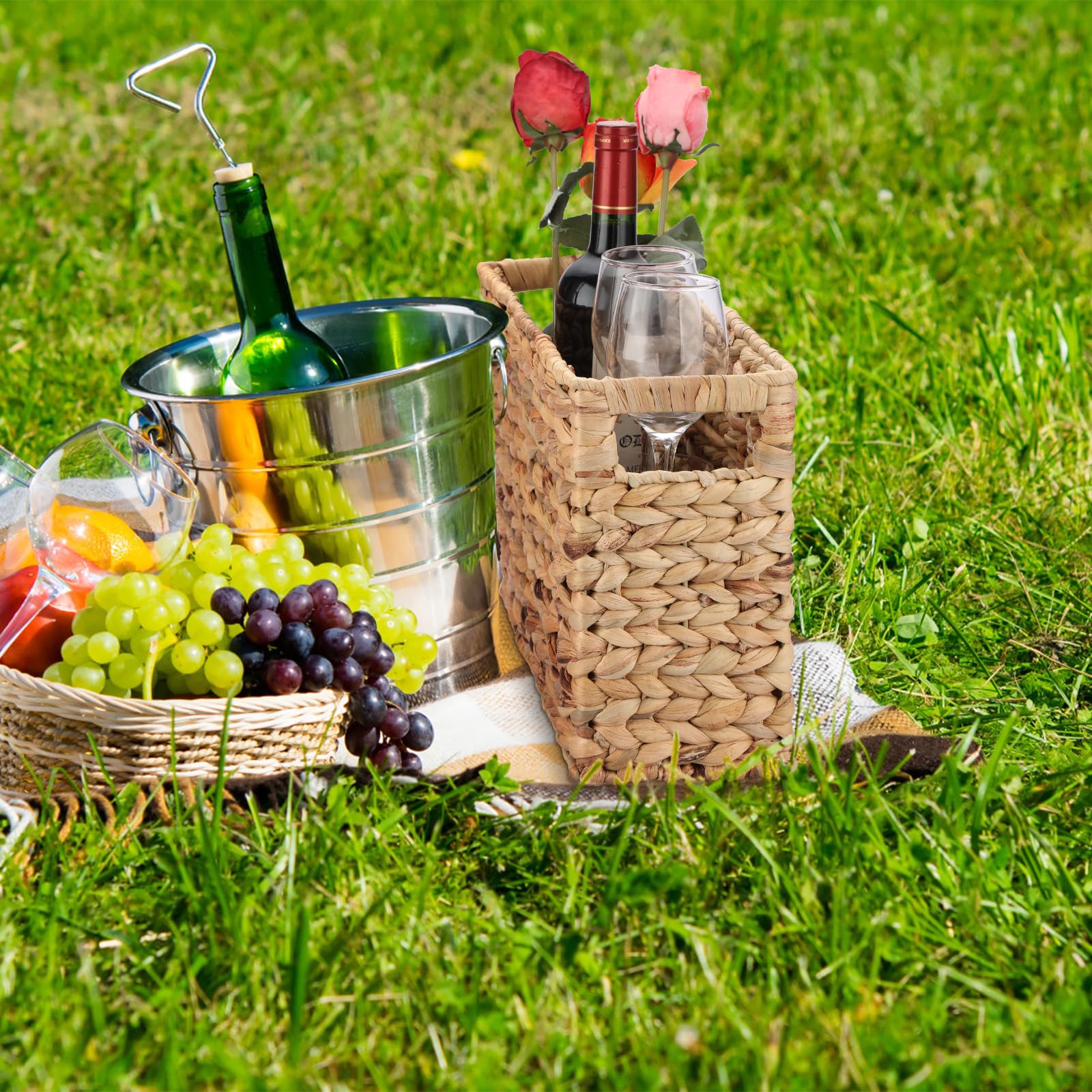 Hyacinth Gift Wicker Newspaper Wavy Racks Water Hyacinth Magazine