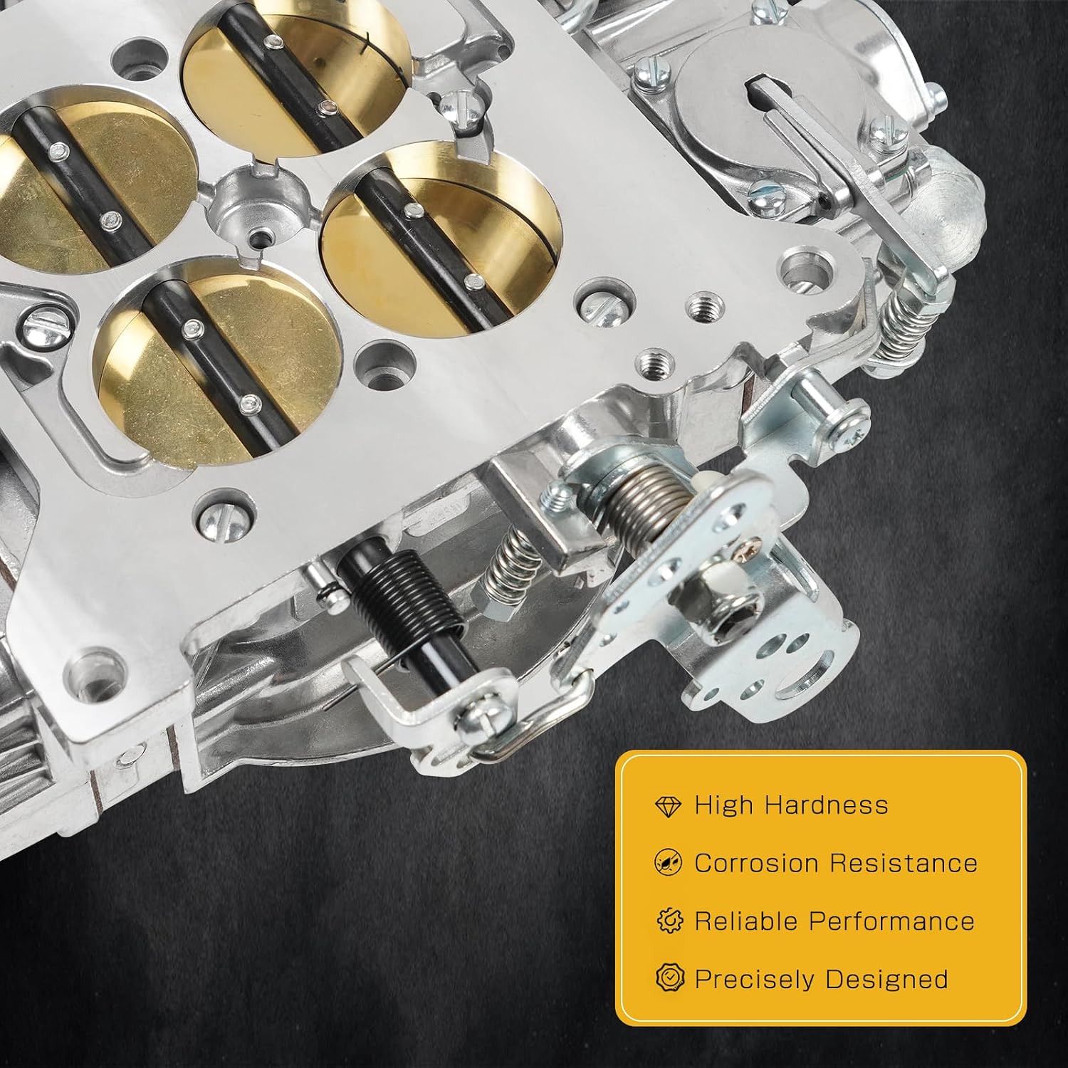 4 Barrel Square Carburetor Electric Choke Replacement for 4150 BR-67255 Performer 650CFM Compatible with Holley Quick Fuel Brawler Diecast Carburetor Mechanical Secondaries
