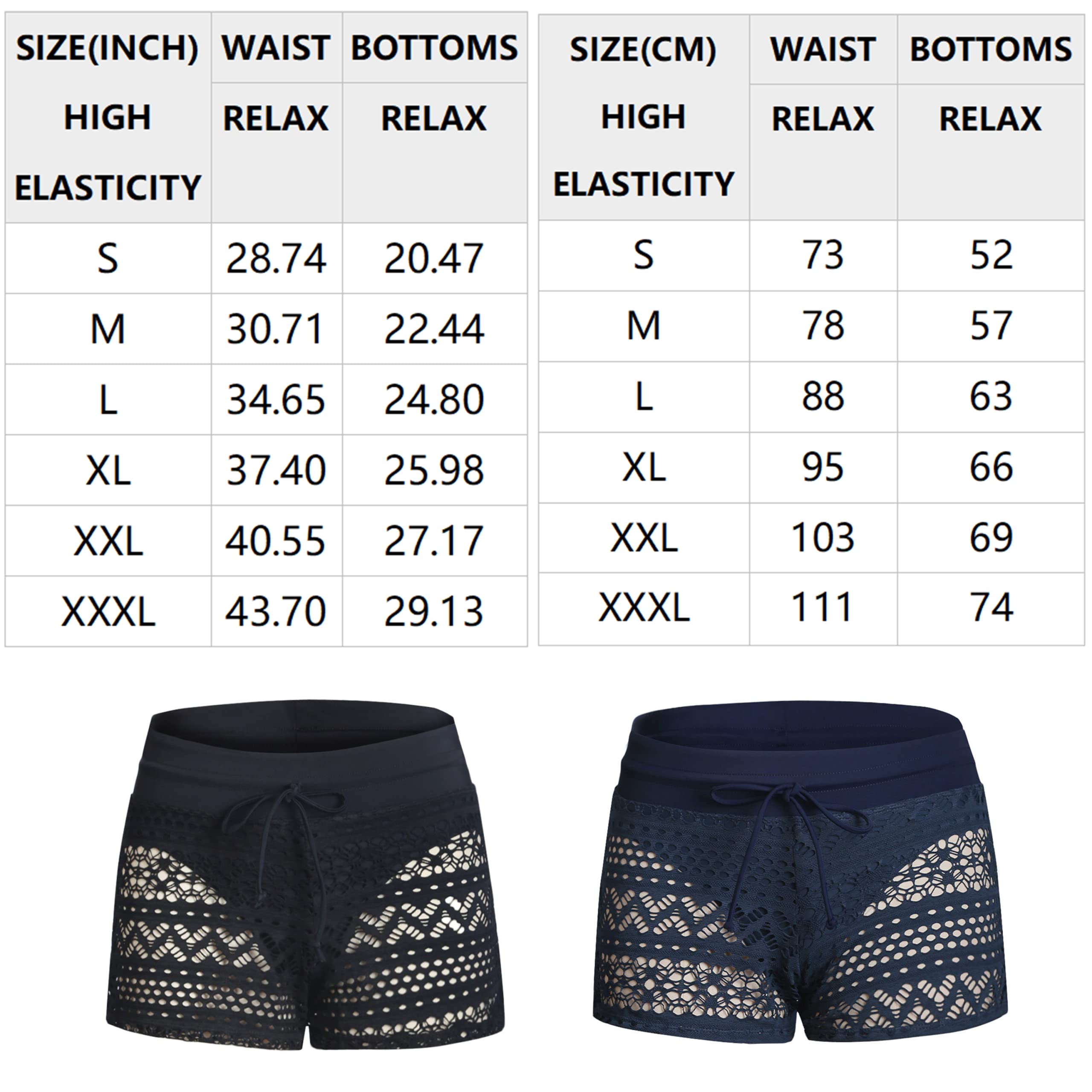 Shorts de Baño Mujer Secado Rápido Verano Pantalon Bañador Mujer con Cordón Ajustables Shorts de Natación para Playa Surf Size S-3XL