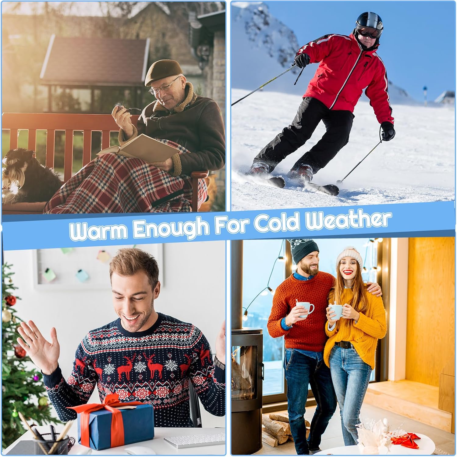 Jspupifip Fluffy Socks for Women 8 Pairs Soft Home Slipper Winter Fluffy Sleeping Christmas Socks White, Khaki, Black, Coffee, Light Gray, Dark Gray, Red, Blue - Image 6