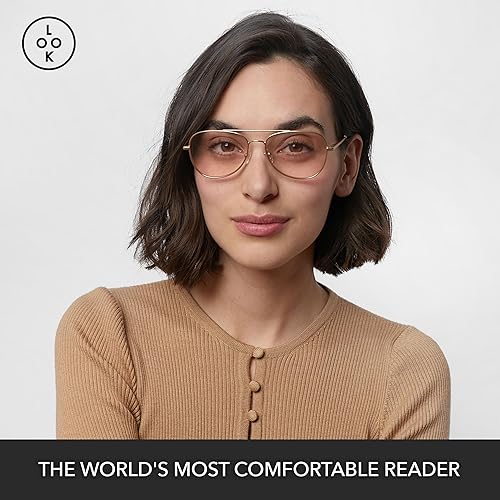 Vista 15 de LOOK OPTIC Cooper Tint - Stylish, Unisex, High Optical Quality Readers - Comfortable, Scratch Resistant Reading Glasses plateado