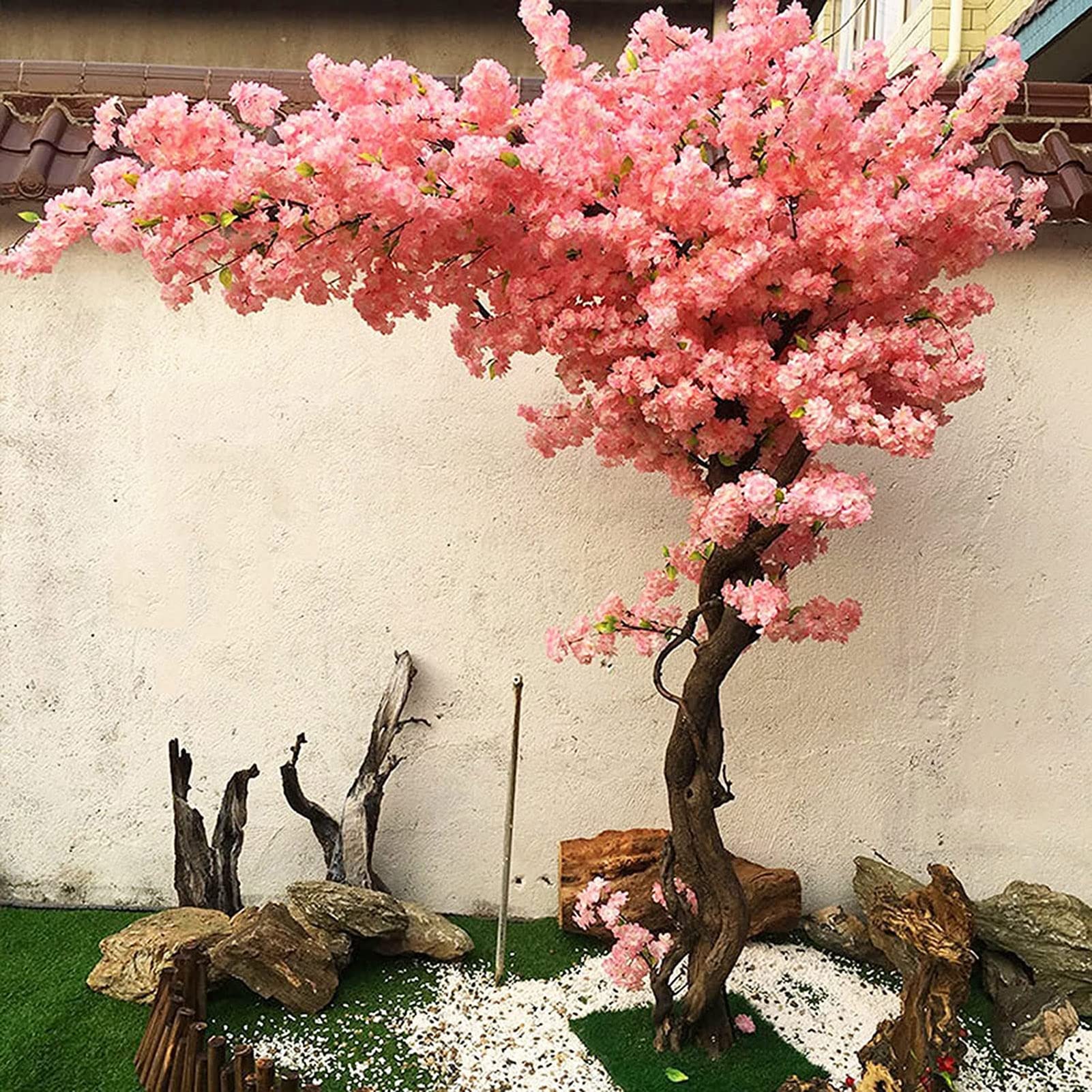 Arbre cerisier artificiel rose clair 1.8x1.5m pour la décoration intérieure et extérieure