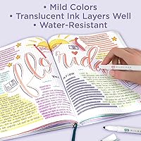 Vista 4 de Zebra Pen Mildliner Dual-Tip Highlighter Set, Broad and Fine Tips, No Bleed, Ideal for Bible Highlighting, Journaling and Note-Taking, Assorted