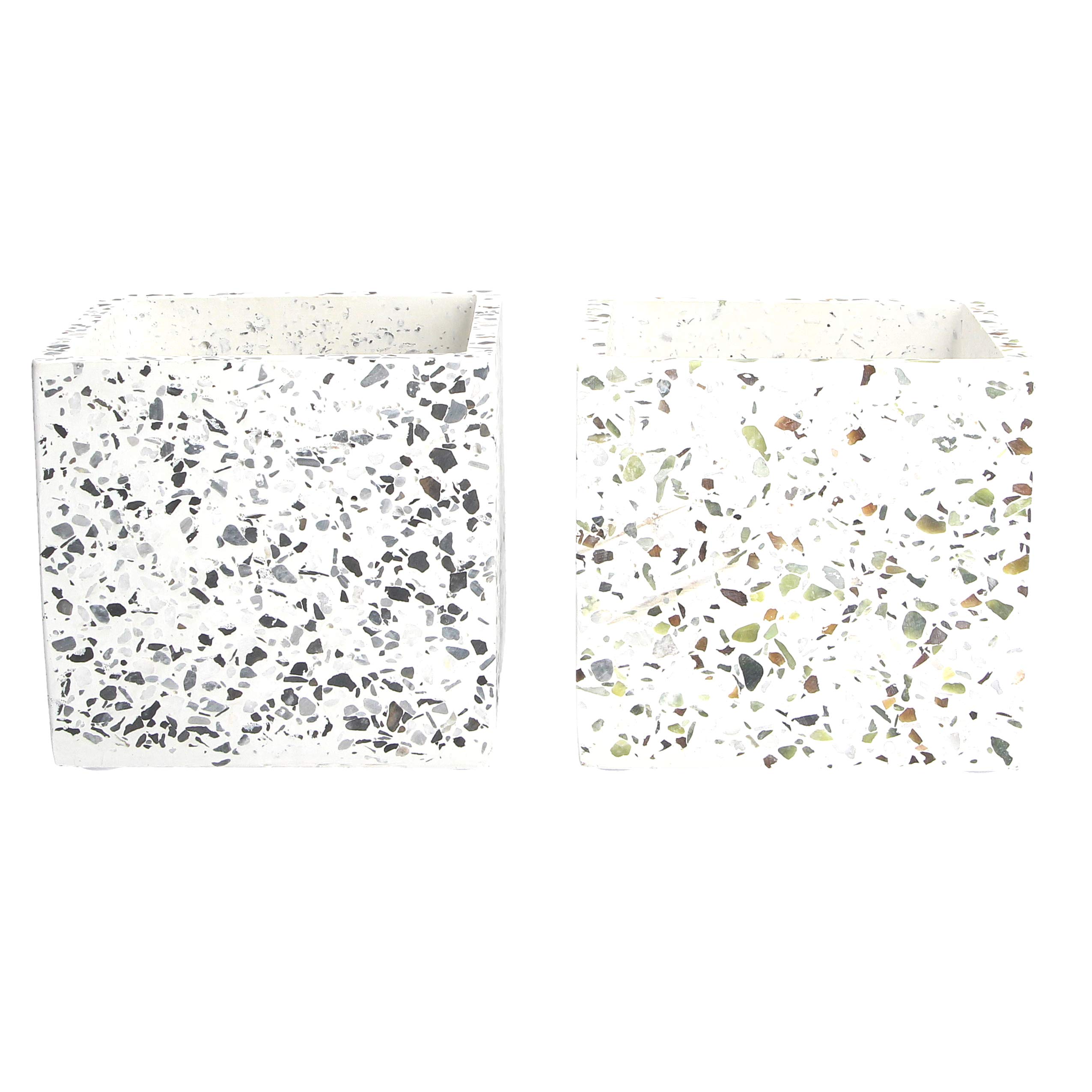 Gisela GrahamTerrazzo Stone Square Pot Cover, Large