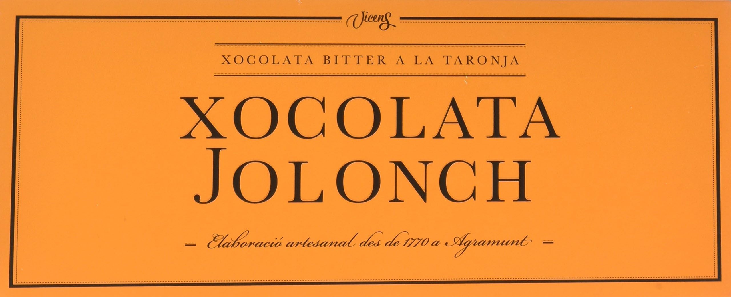 Jolonch Extrafine Orange Bitter Chocolate, 100 g