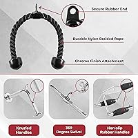 Vista 3 de Yes4All Tricep Press Down Cable Machine Attachment Set, LAT Pulldown Attachment, Cable Machine Accessories for Home Gym